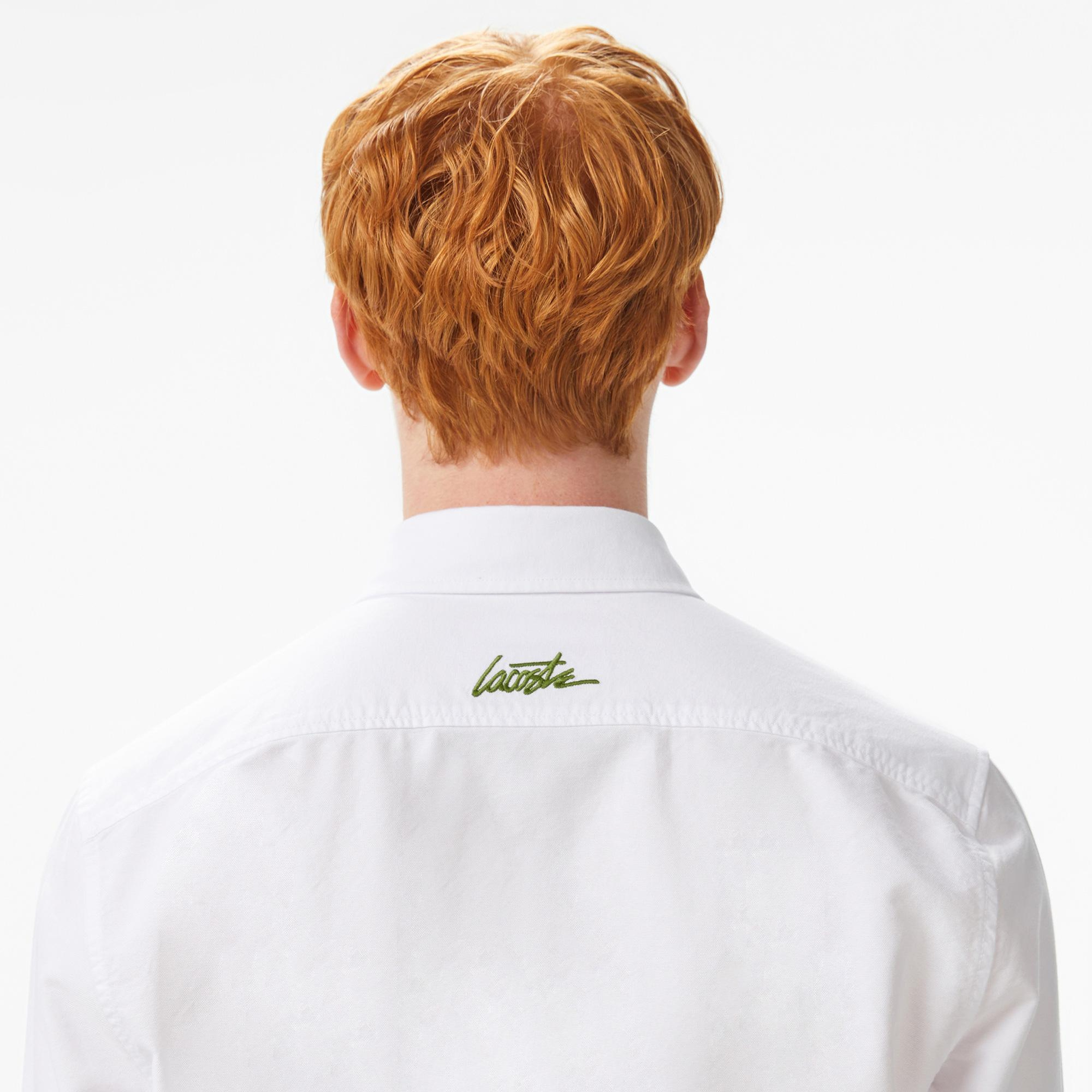 Lacoste Erkek Slim Fit Beyaz Gömlek