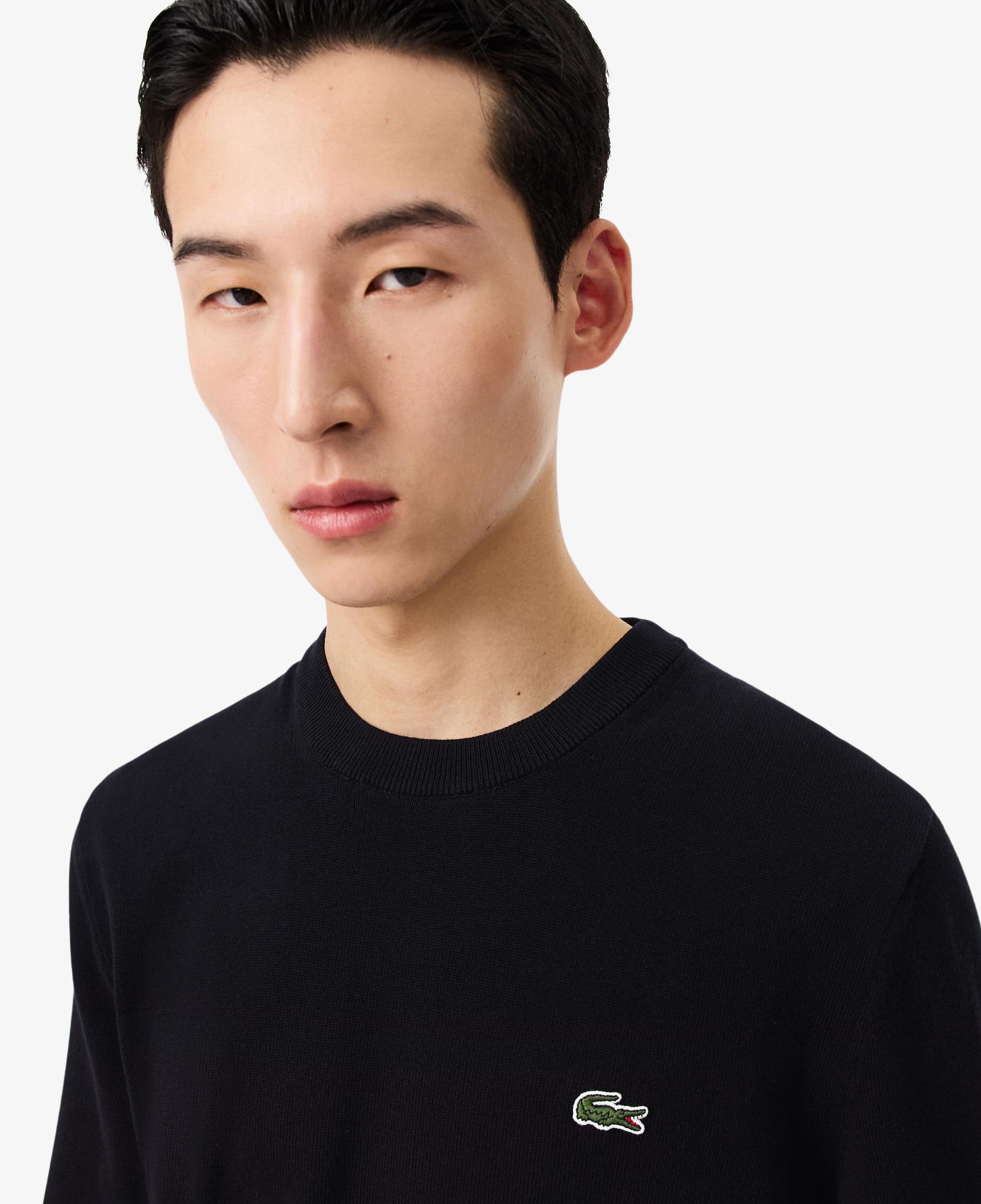 Lacoste Erkek Regular Fit Bisiklet Yaka Siyah Kazak