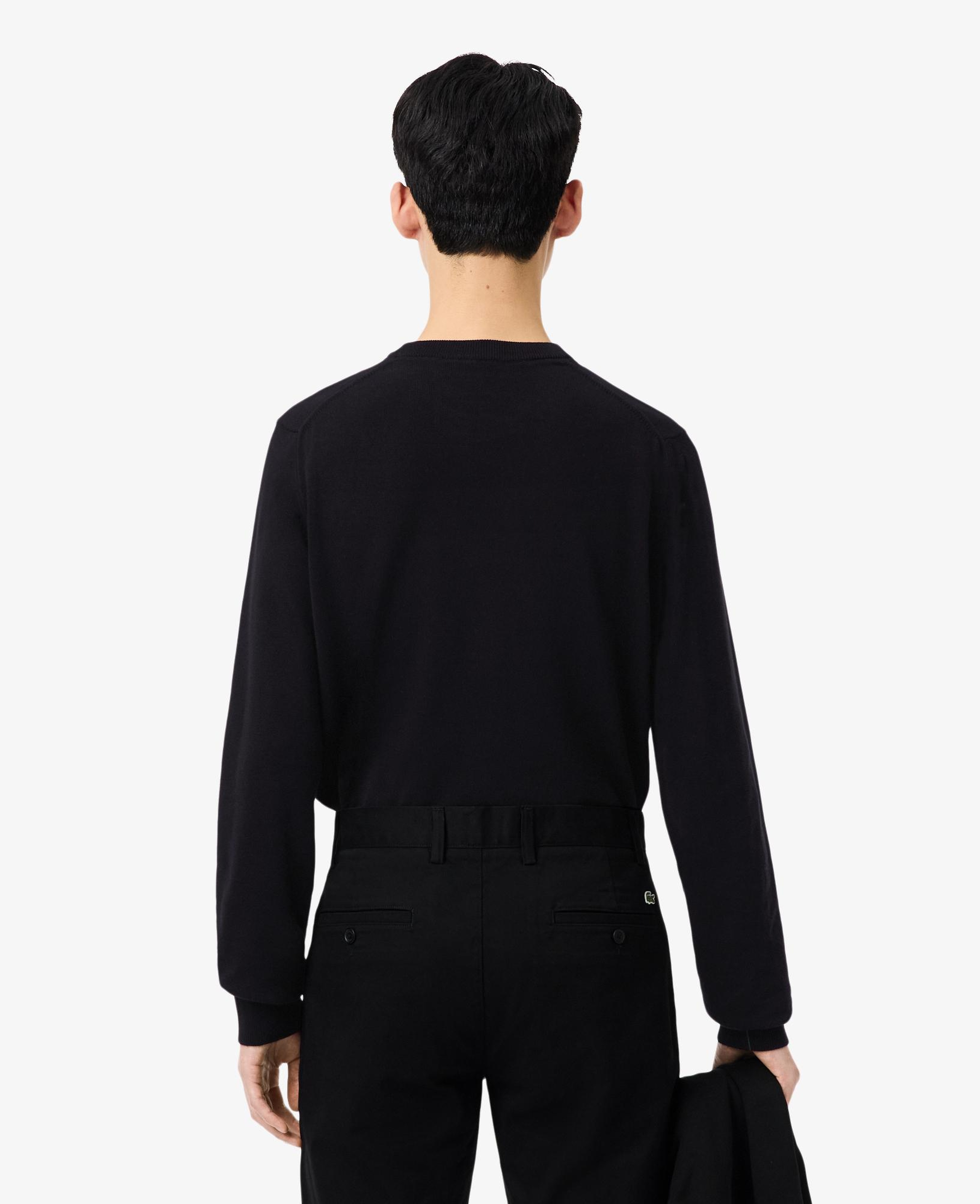 Lacoste Erkek Regular Fit Bisiklet Yaka Siyah Kazak