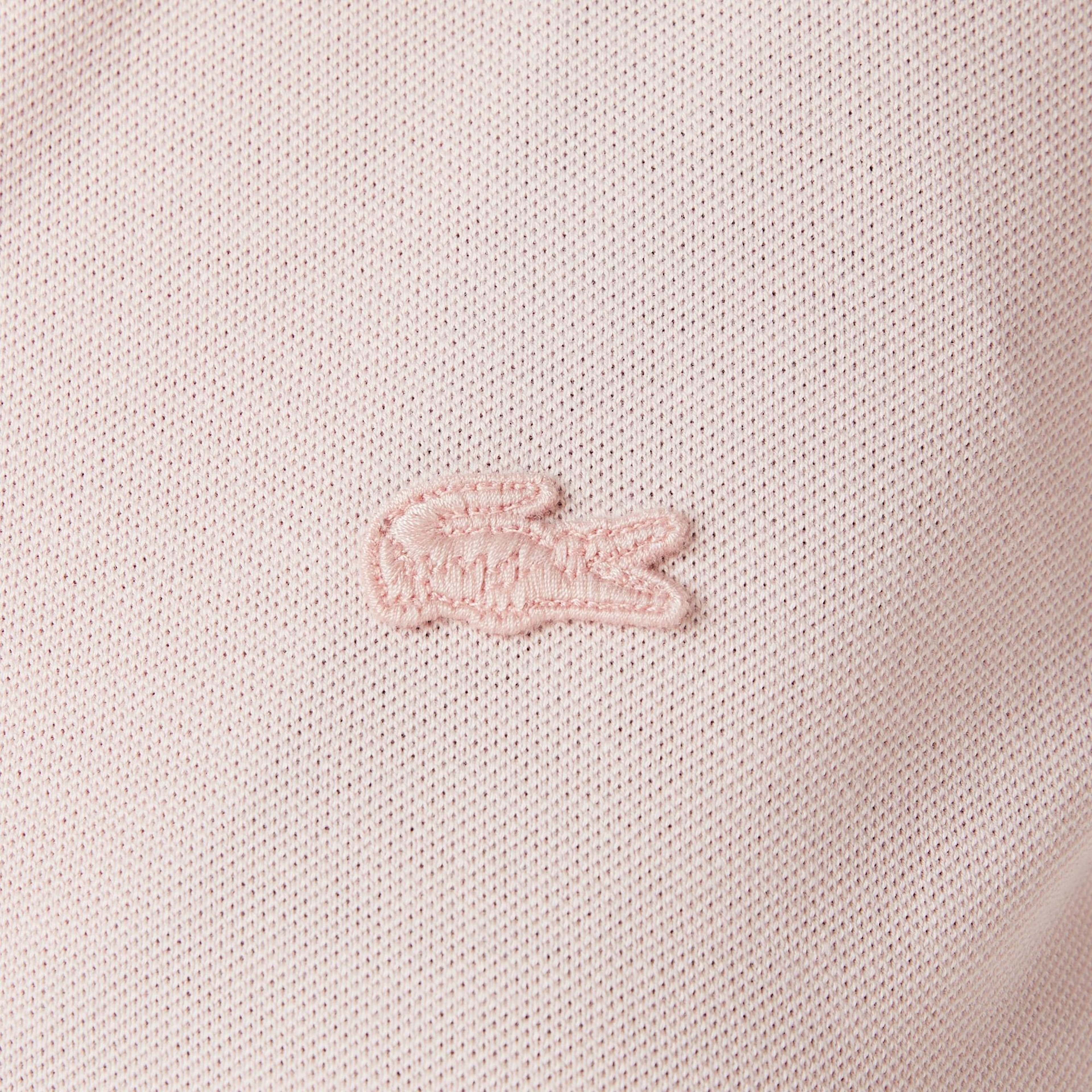 Lacoste Kadın Slim Fit Uzun Kollu Pembe Polo