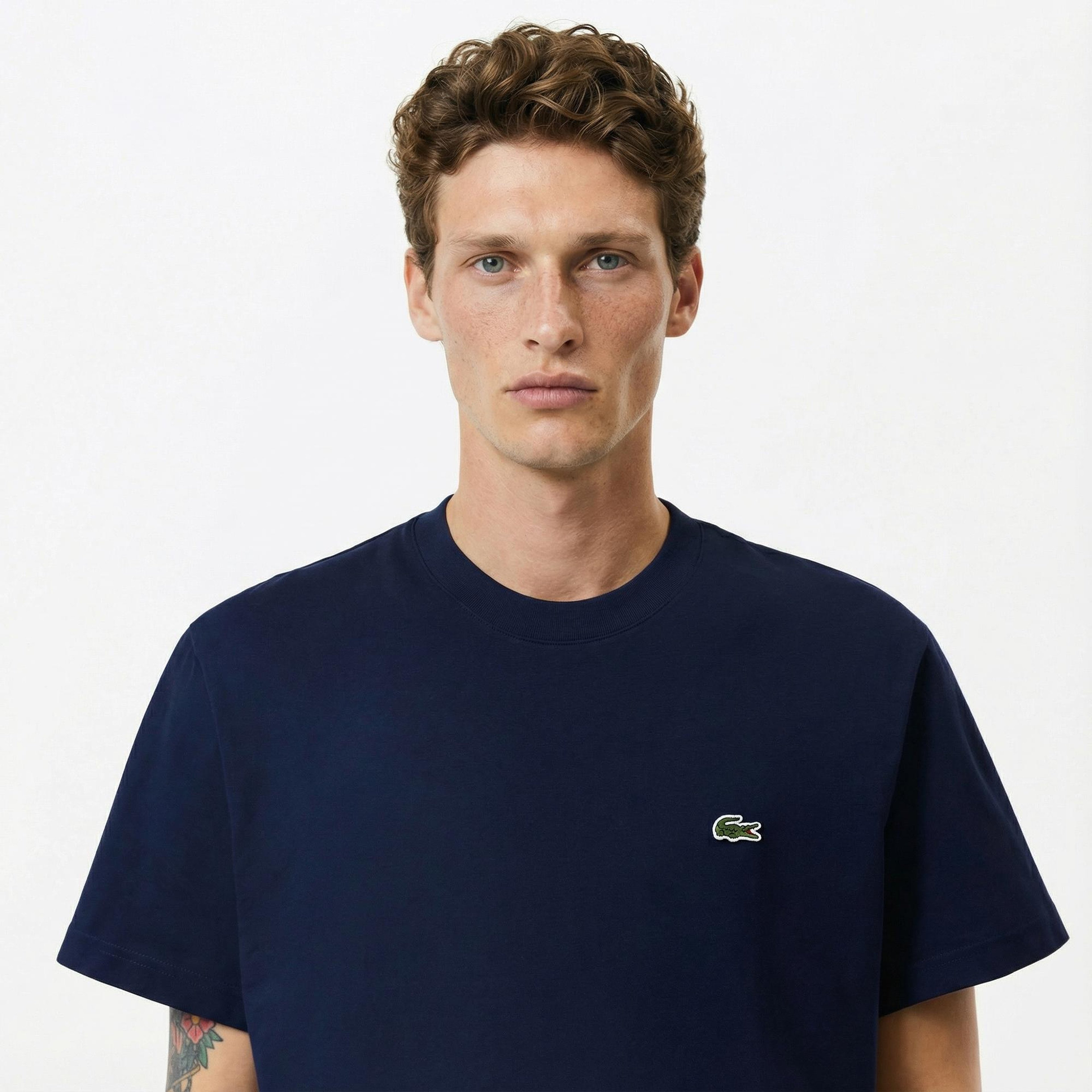 Erkek Classic Fit Bisiklet Yaka Lacivert T-Shirt