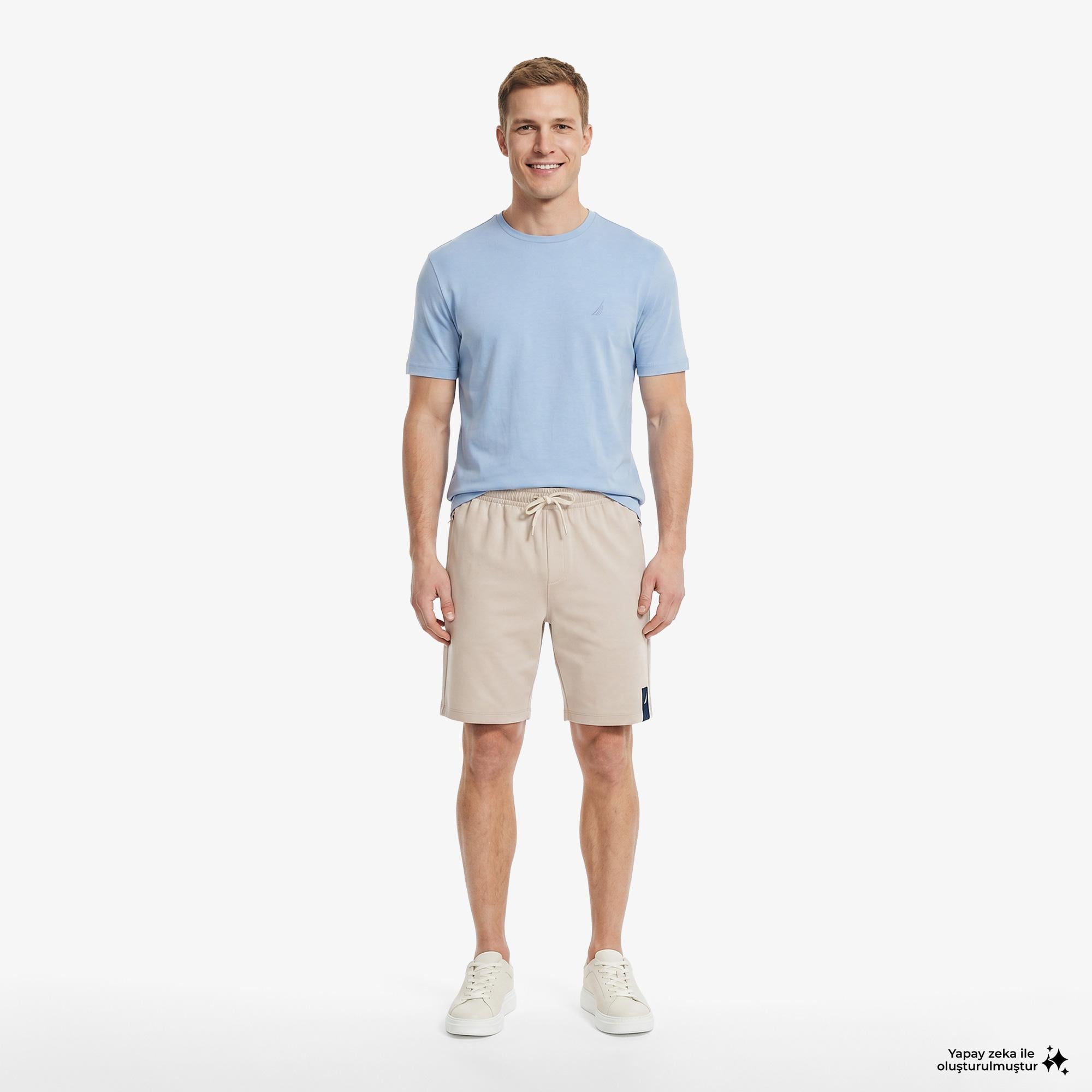 Nautica Erkek Bej Regular Fit Şort