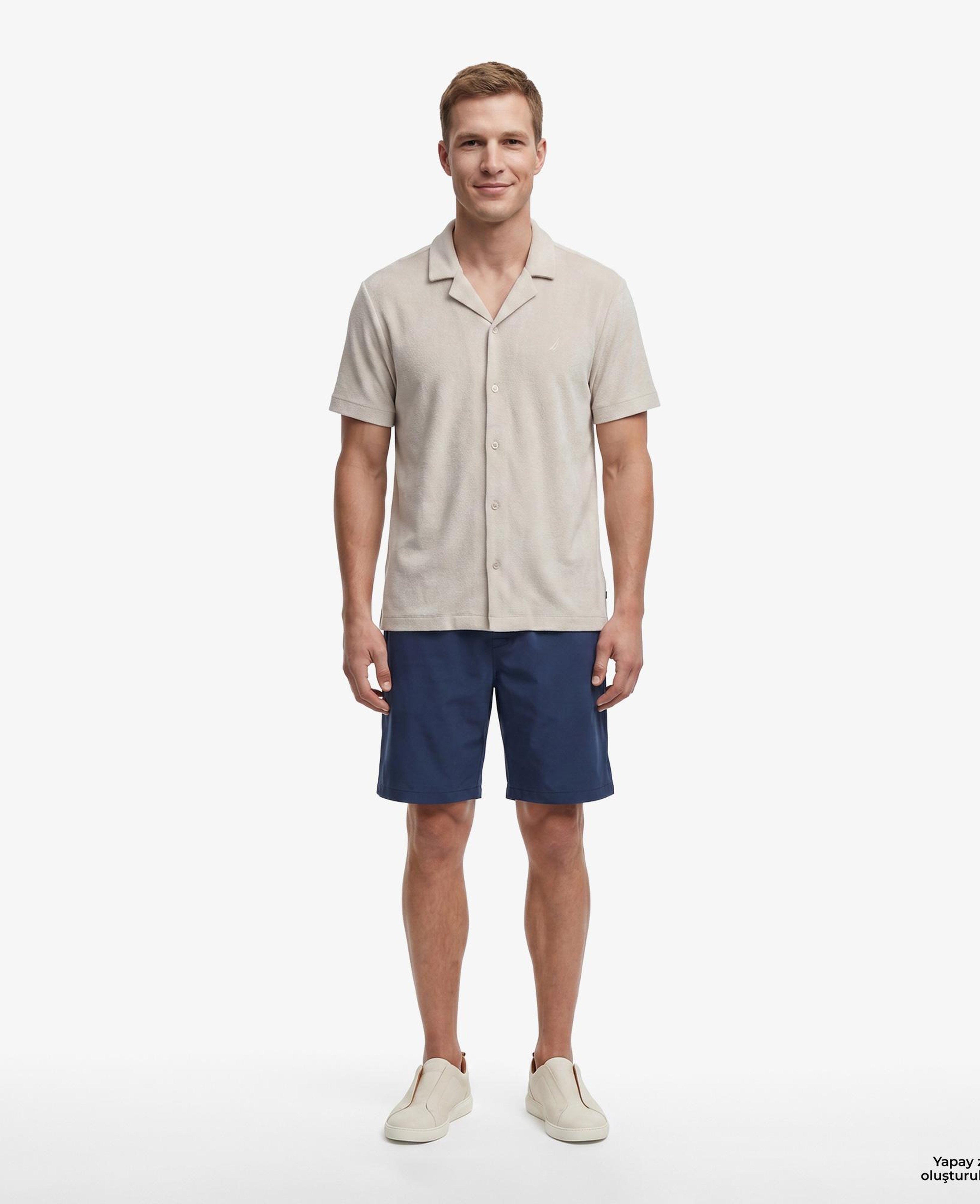 Nautica Erkek Gri Regular Fit Kısa Kollu Gömlek