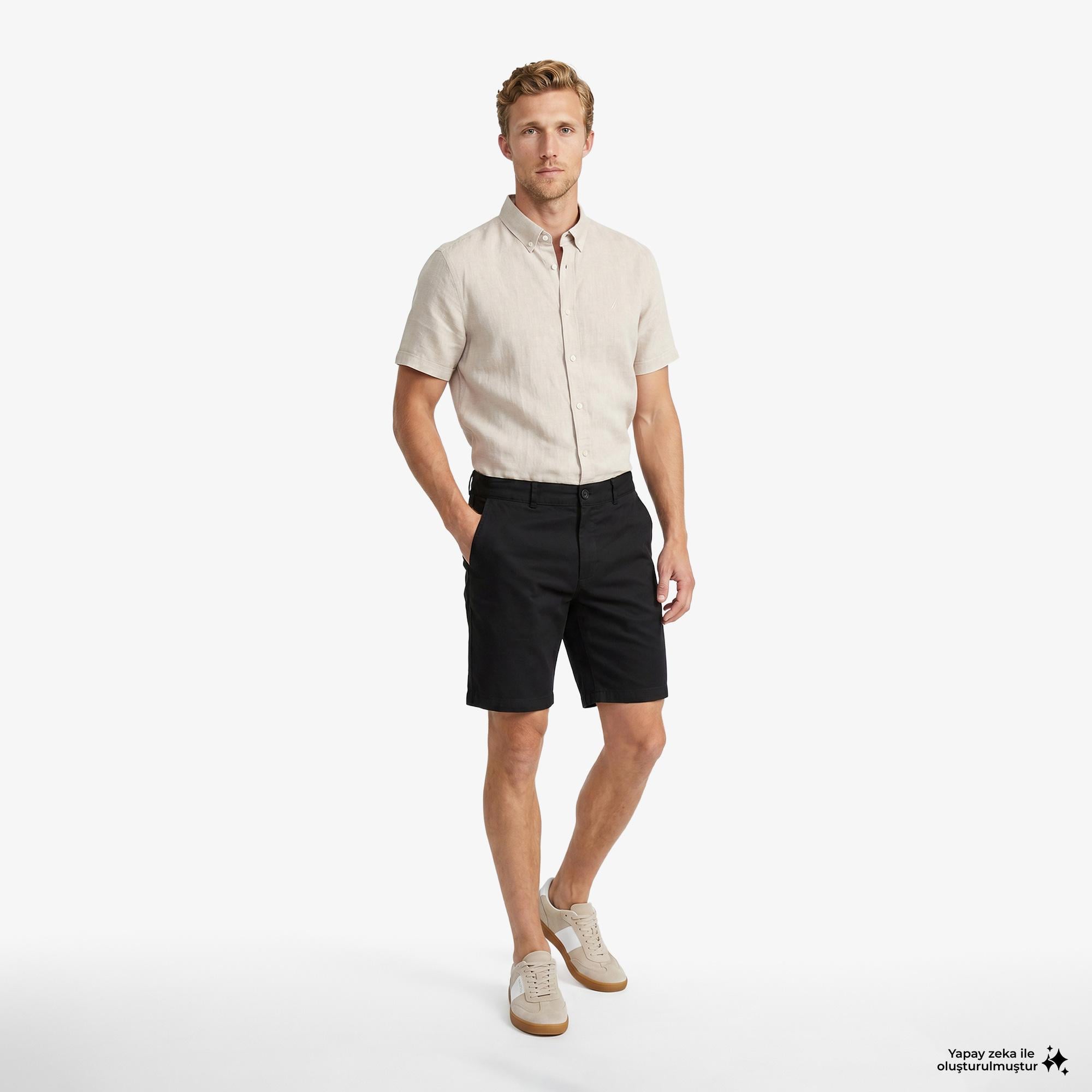 Nautica Erkek Siyah Regular Fit Şort