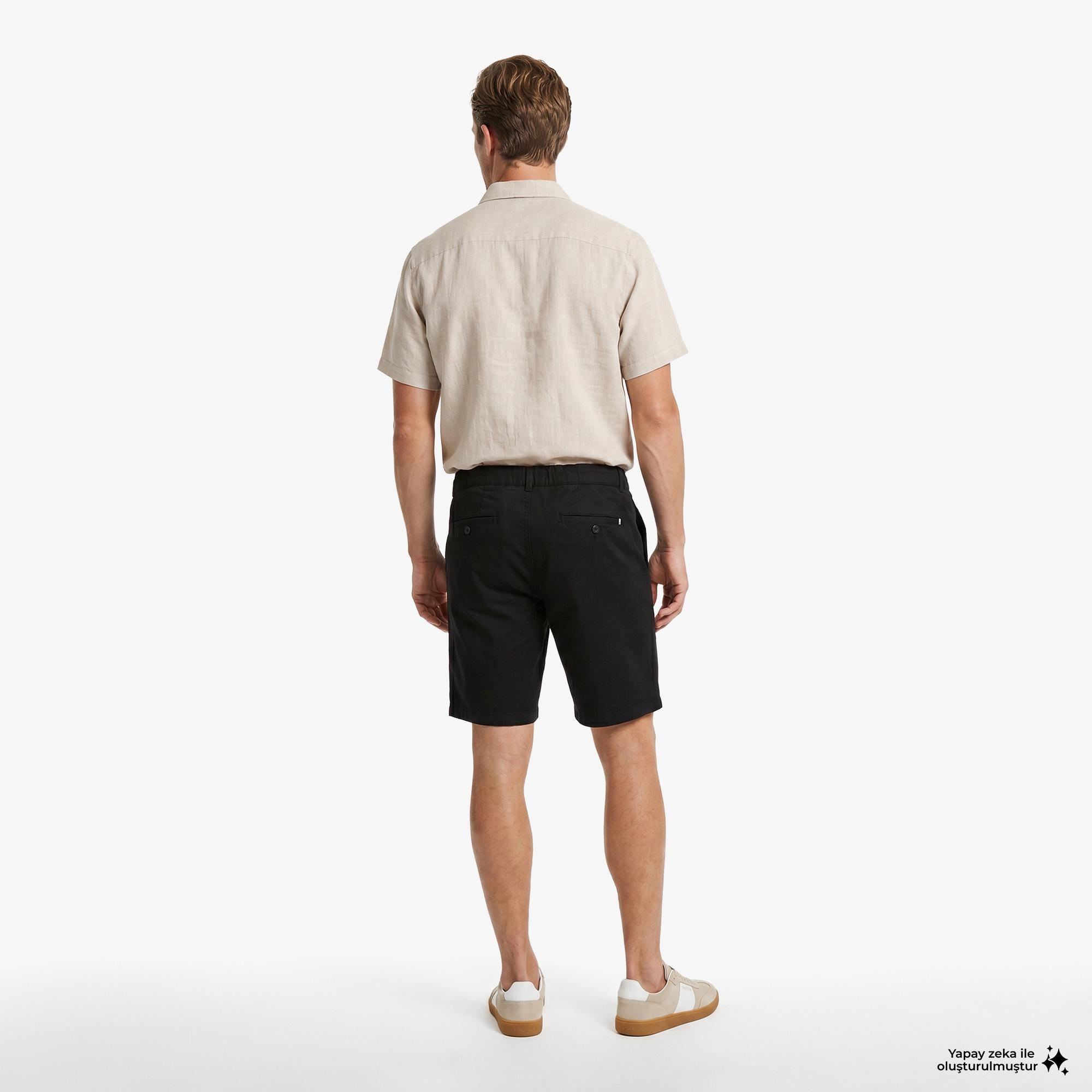 Nautica Erkek Siyah Regular Fit Şort