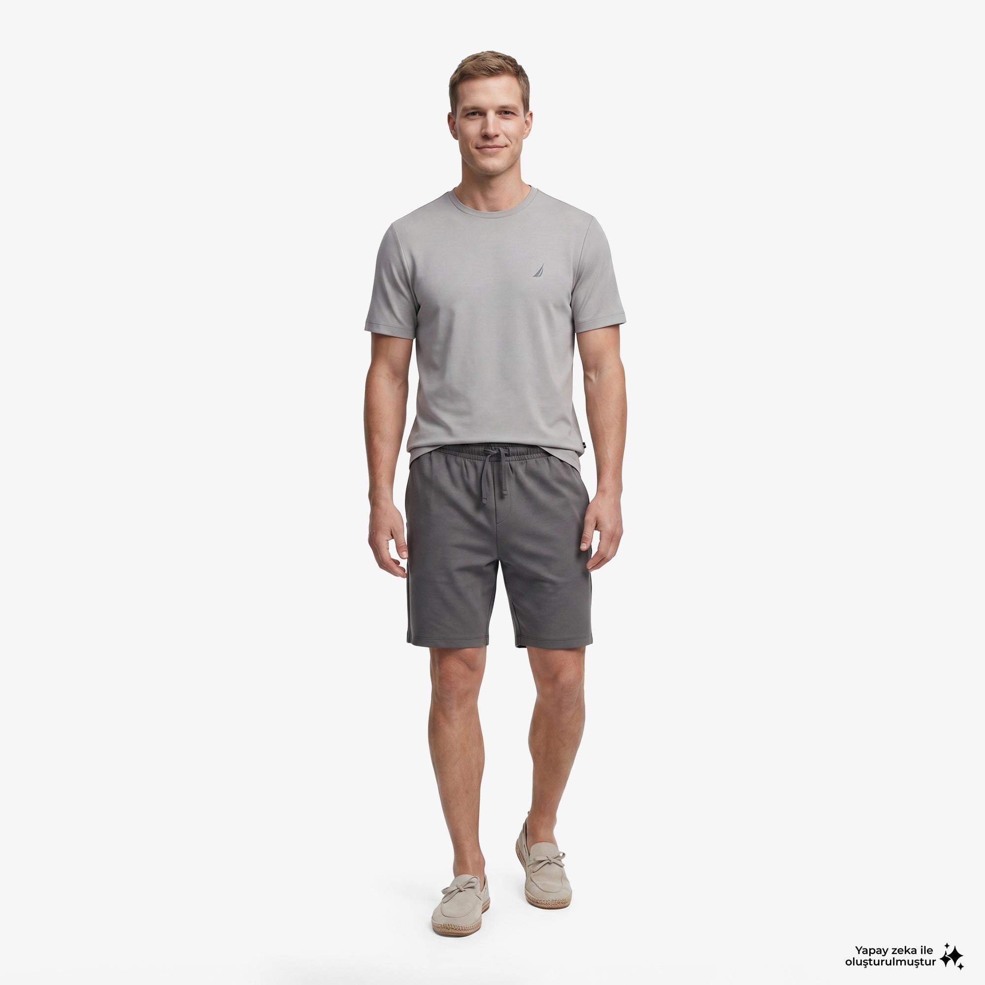 Nautica Erkek Gri Regular Fit T-Shirt