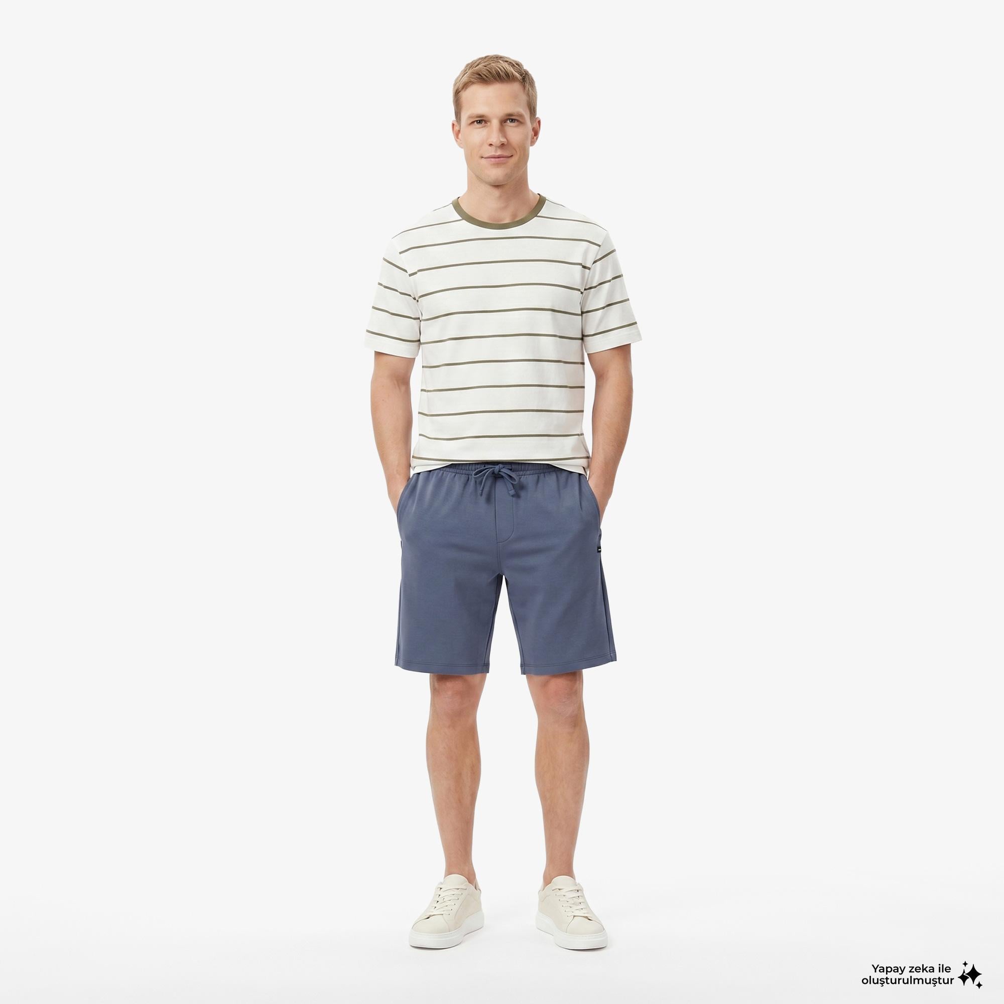 Nautica Erkek Mavi Regular Fit Şort