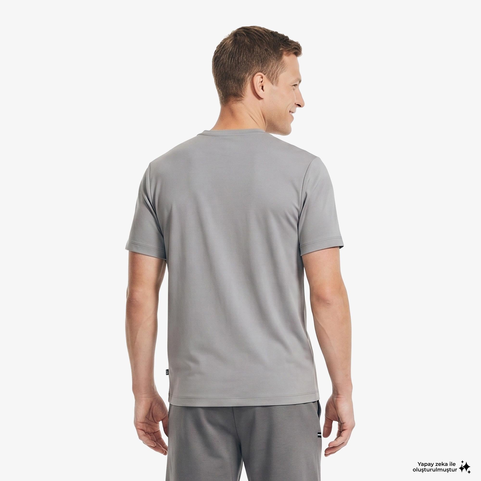 Nautica Erkek Gri Regular Fit T-Shirt