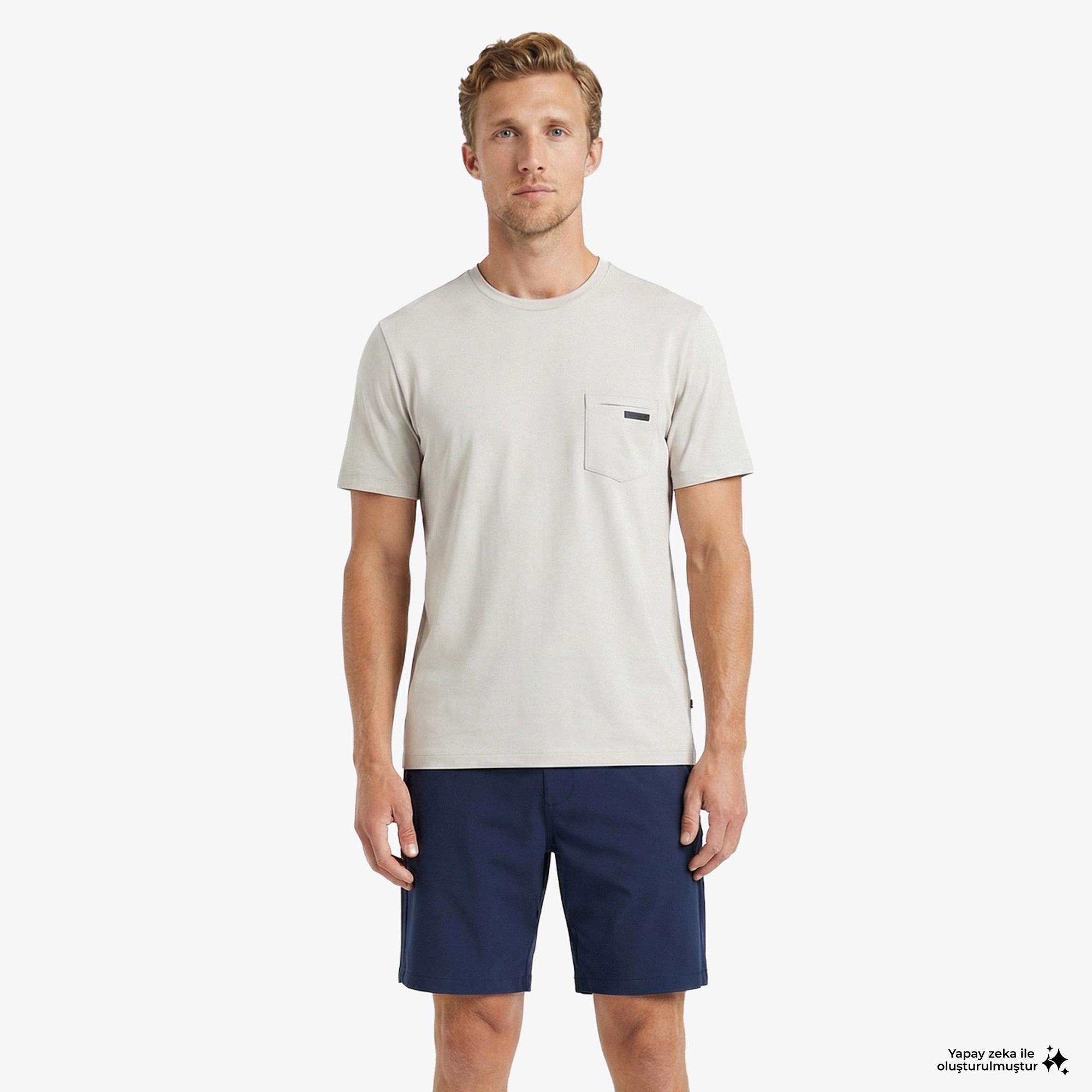 Nautica Erkek Gri Regular Fit T-Shirt