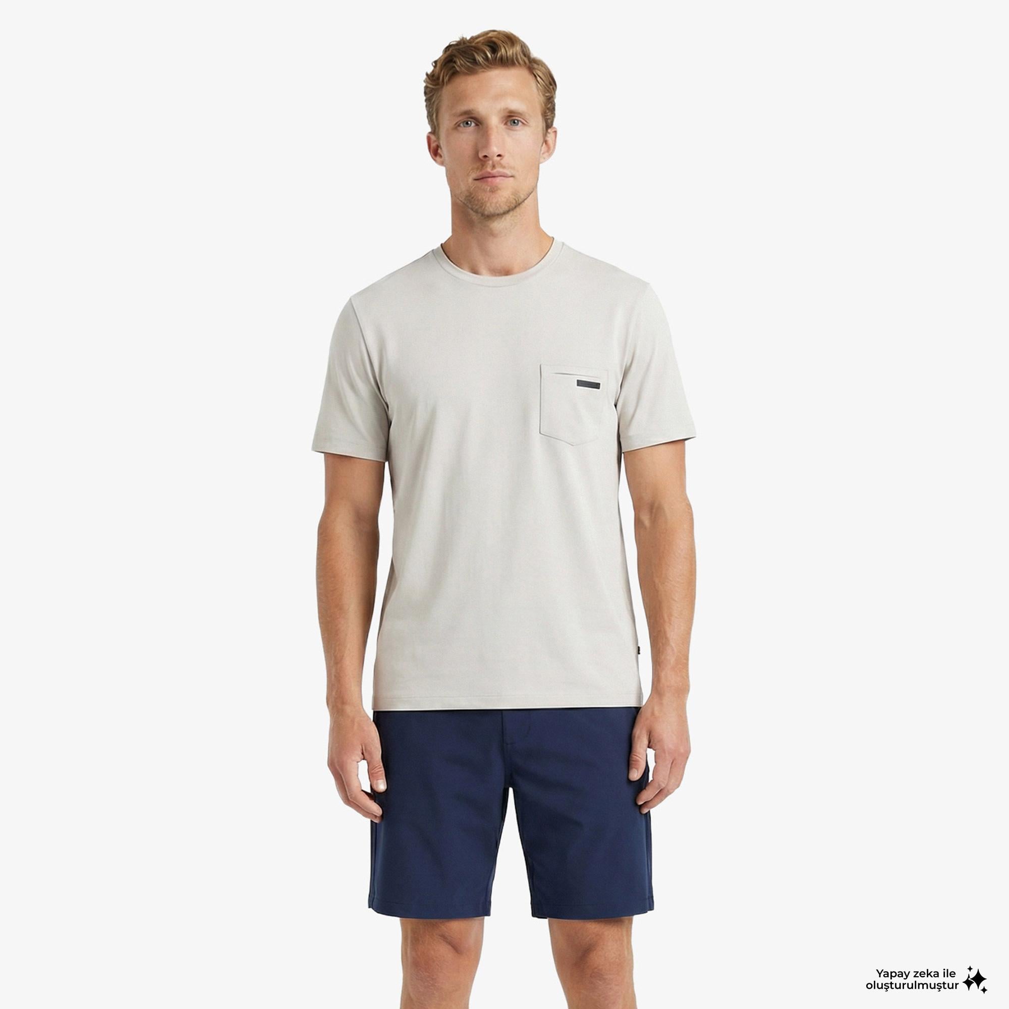 Nautica Erkek Gri Regular Fit T-Shirt