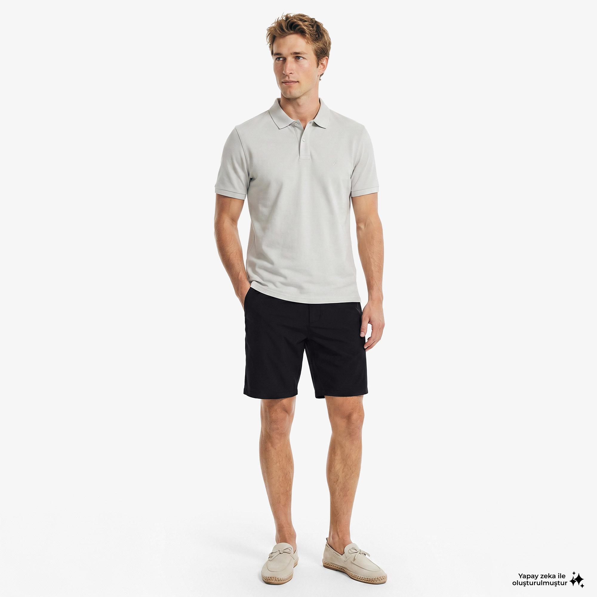 Nautica Erkek Siyah Regular Fit Su İtici Şort