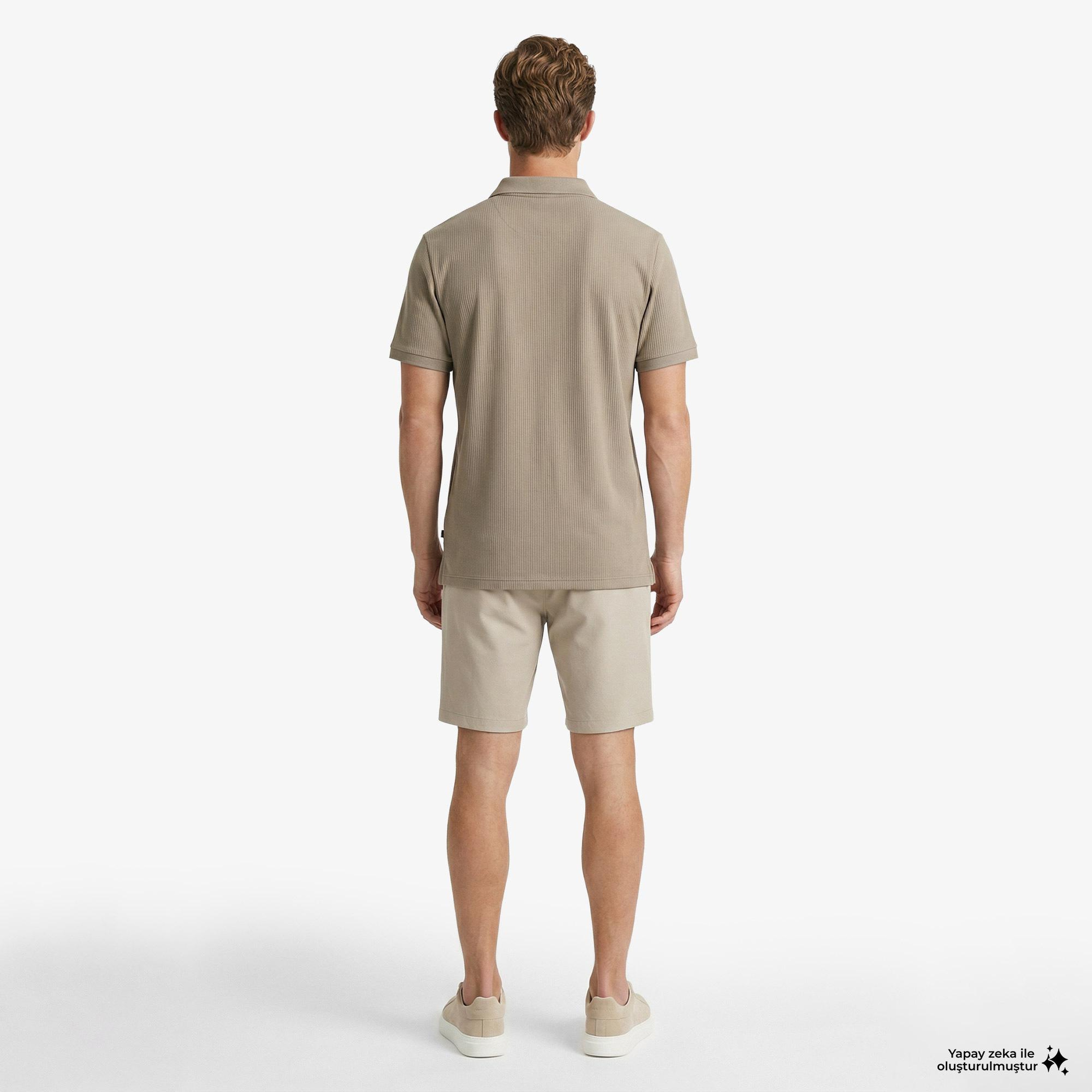 Nautica Erkek Bej Regular Fit Polo Yaka T-Shirt