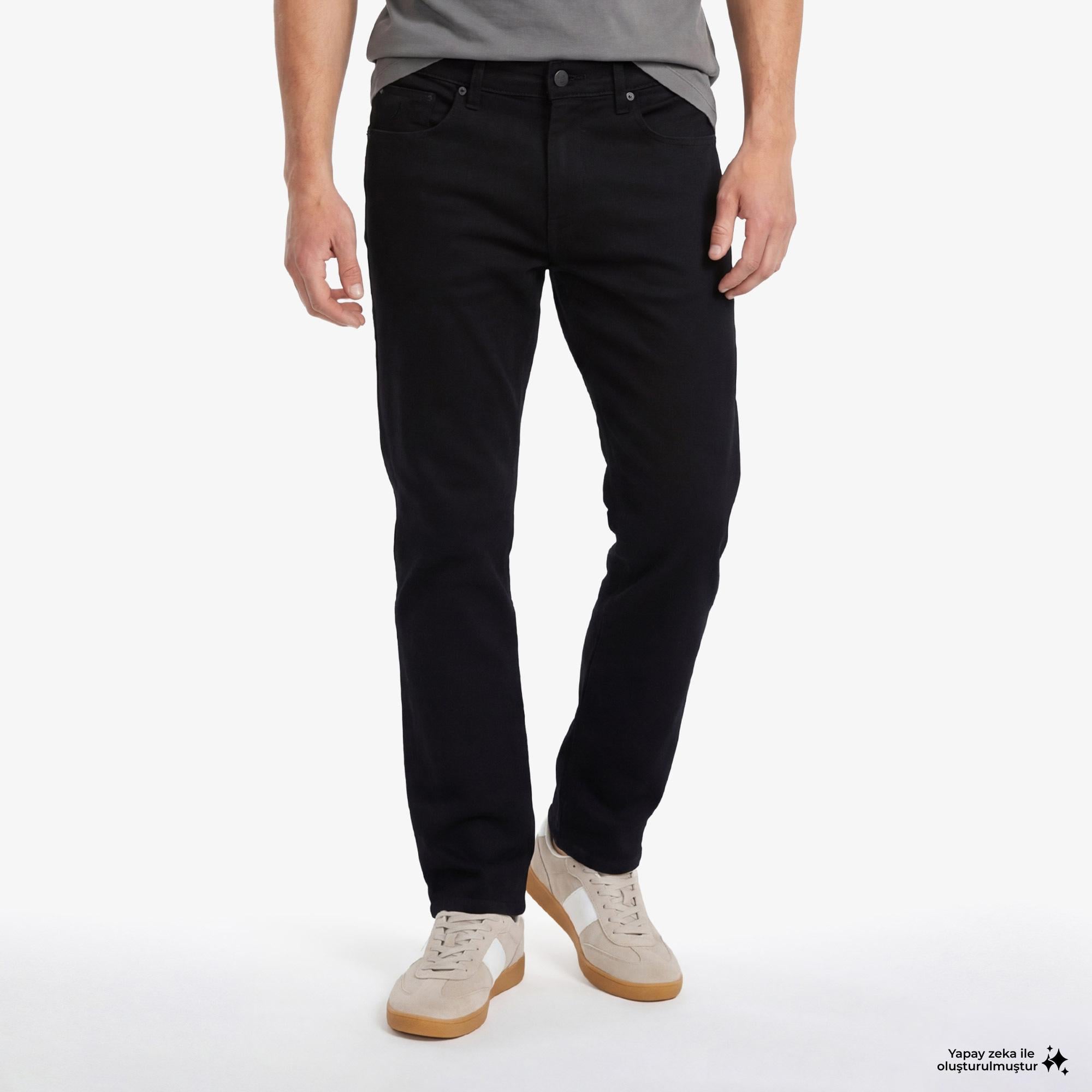 Nautica Erkek Siyah Tapered Denim Pantolon