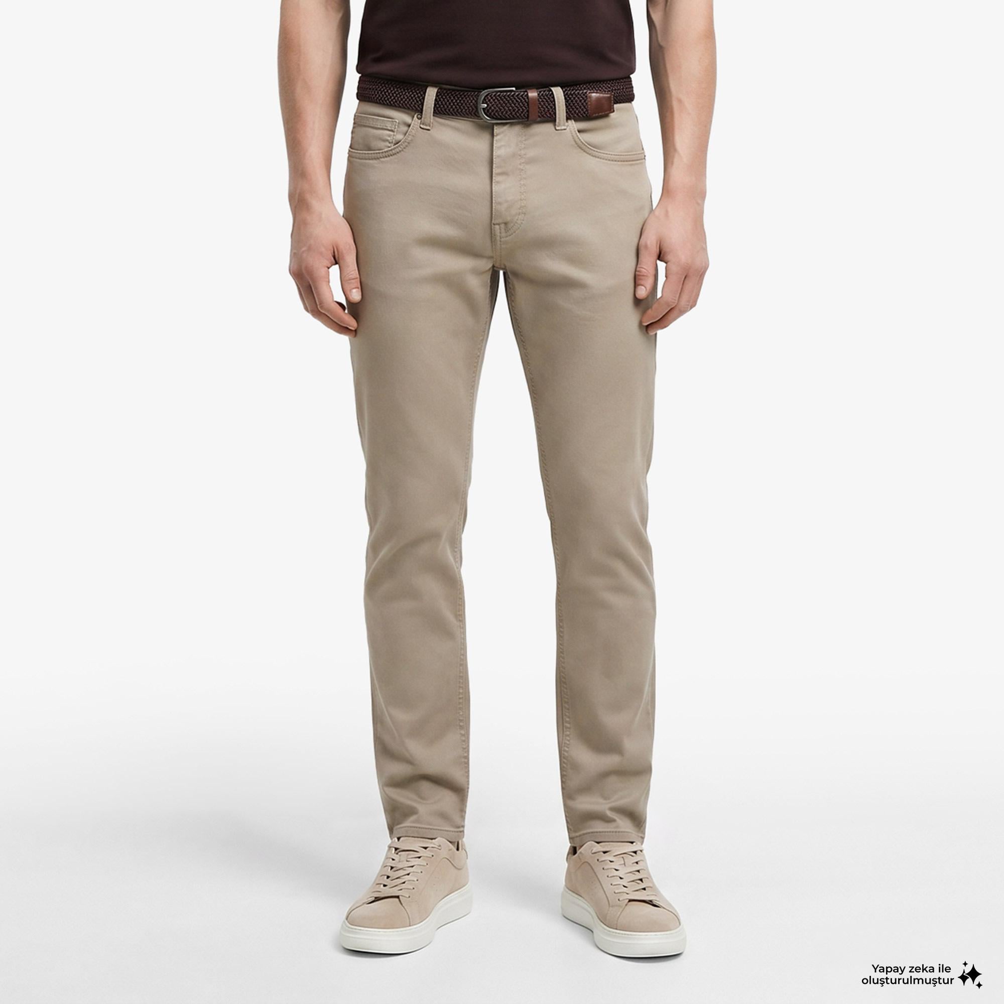 Nautica Erkek Kahverengi Slim Fit Pantolon