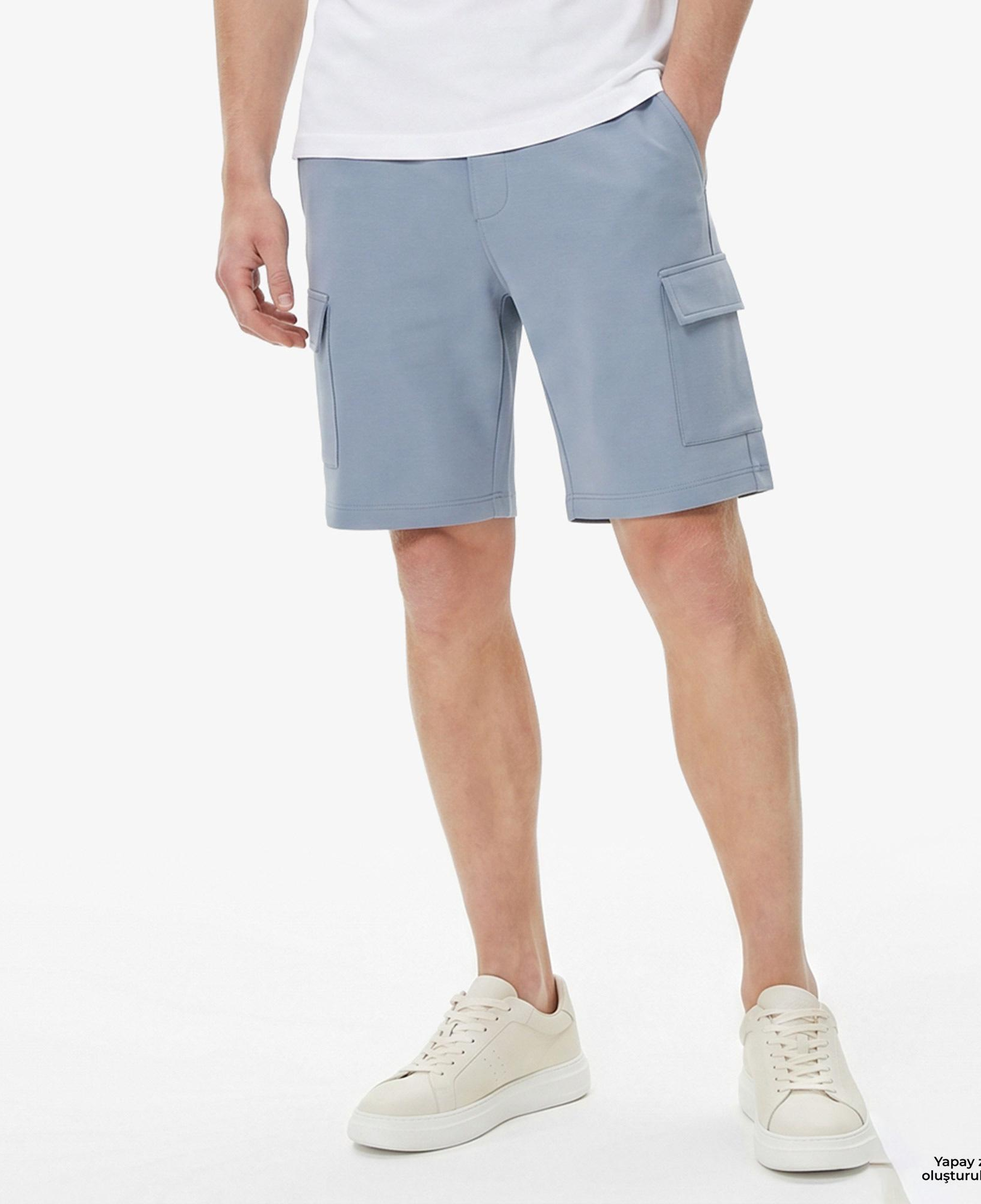 Nautica Erkek Mavi Regular Fit Kargo Şort