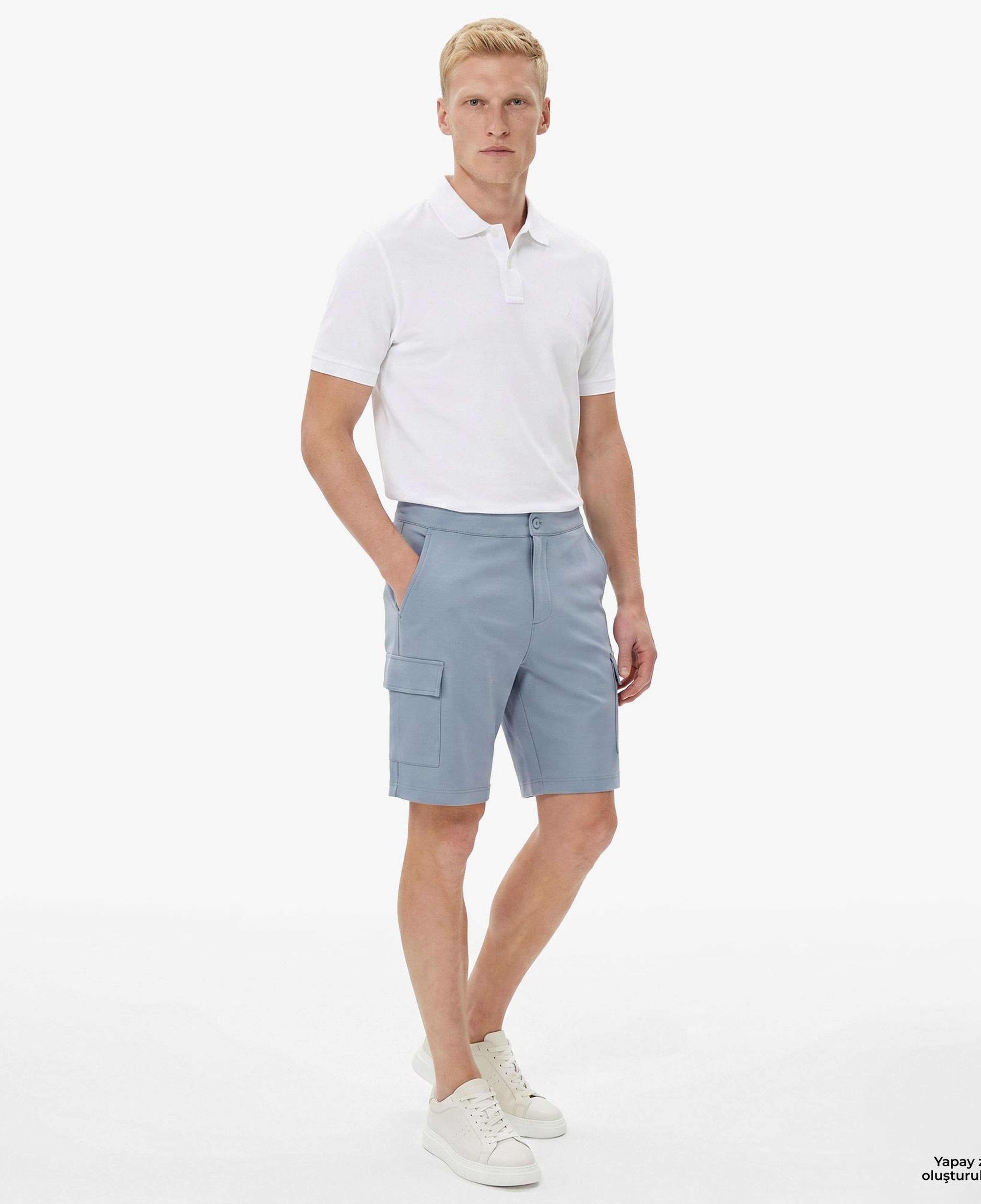 Nautica Erkek Mavi Regular Fit Kargo Şort