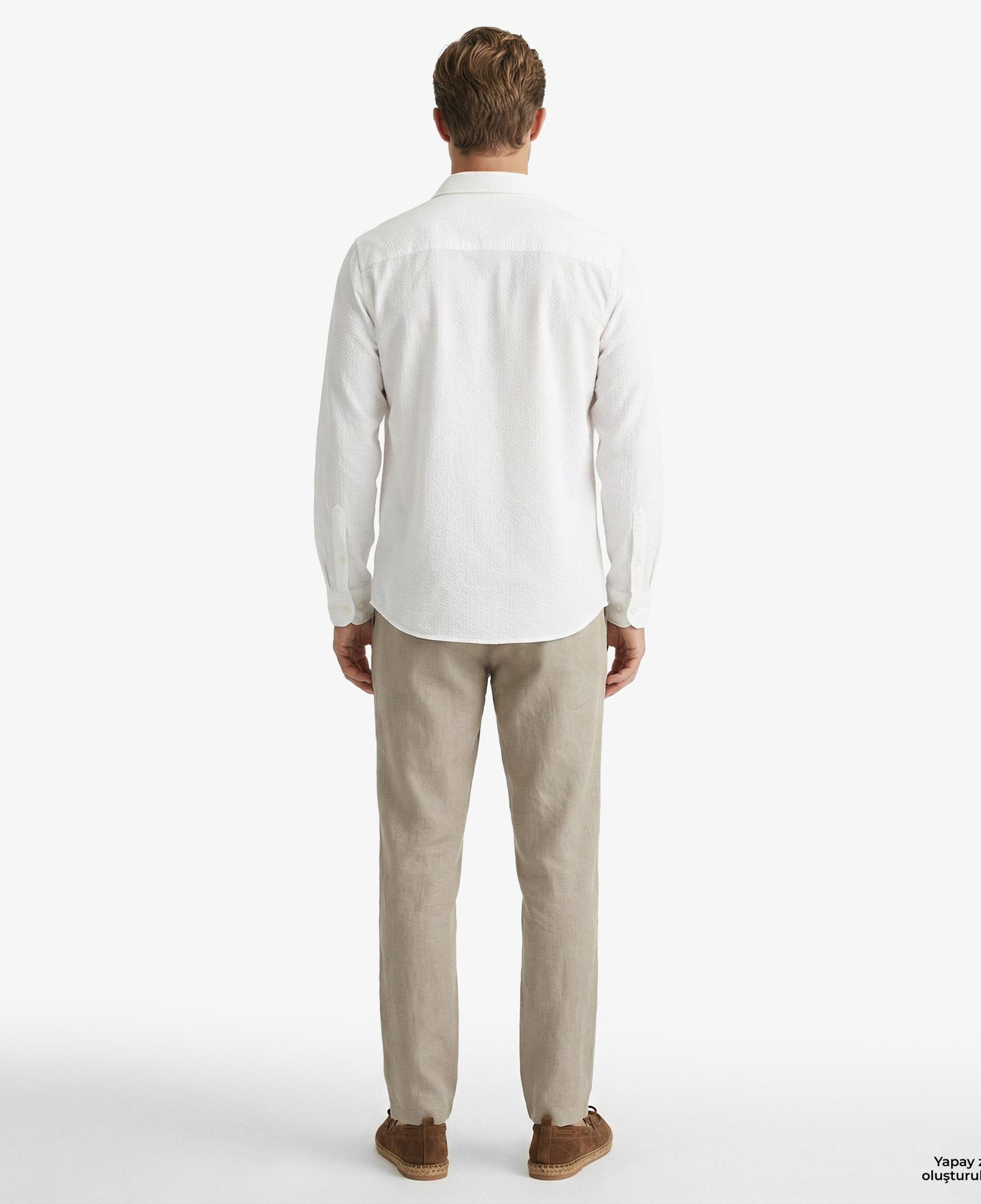 Nautica Erkek Beyaz Regular Fit Gömlek