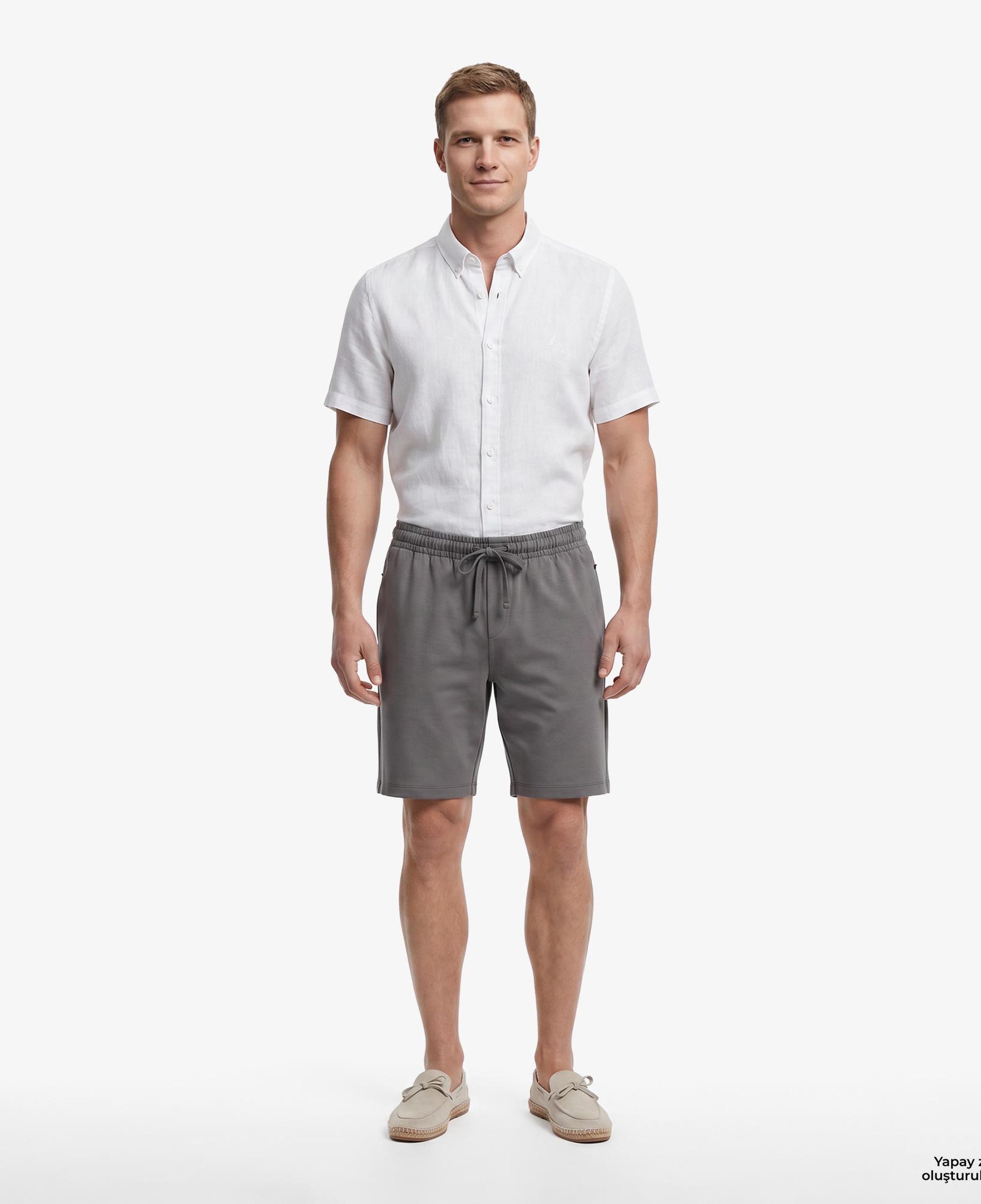 Nautica Erkek Beyaz Regular Fit Kısa Kollu Gömlek