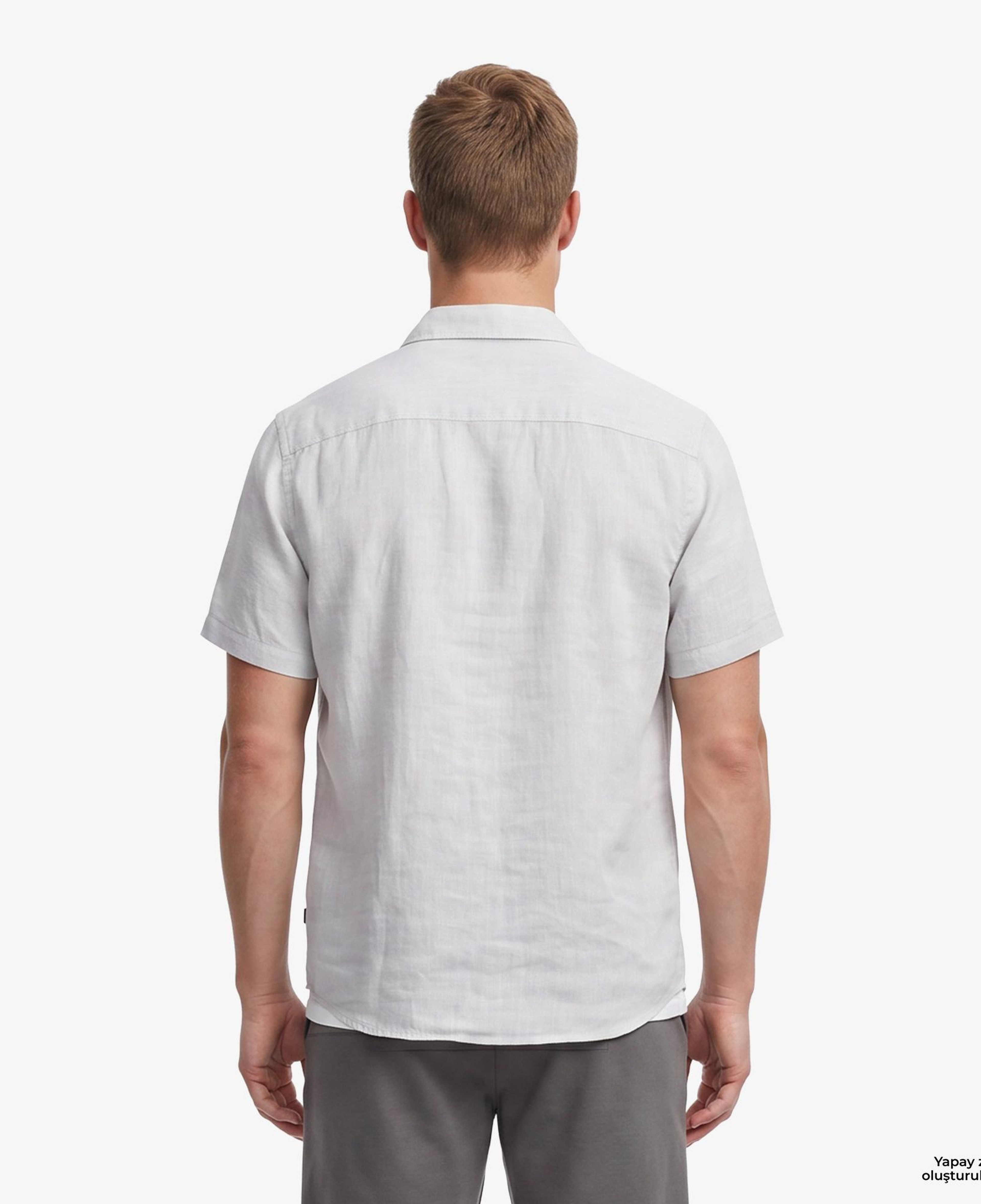 Nautica Erkek Beyaz Regular Fit Kısa Kollu Gömlek