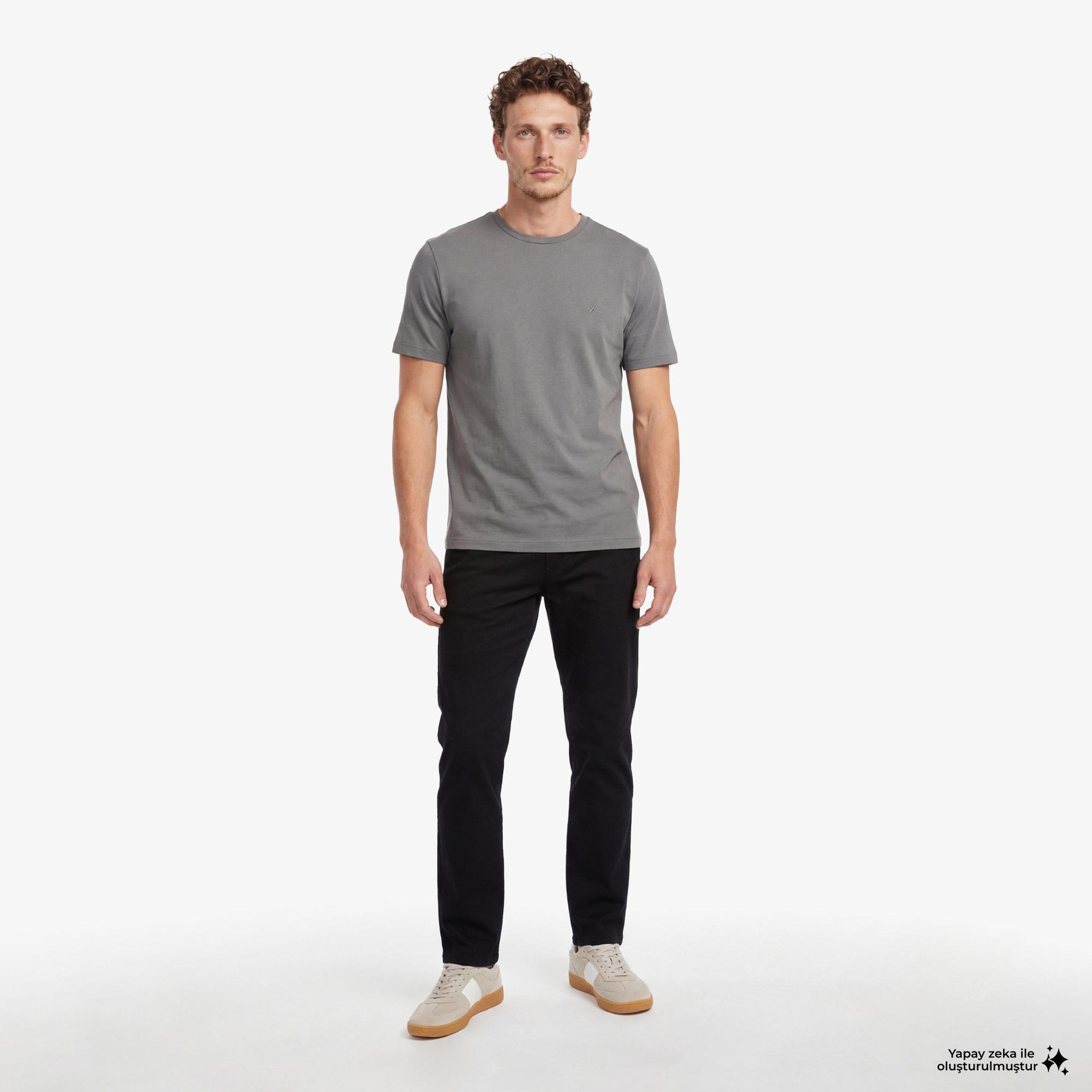 Nautica Erkek Gri Regular Fit T-Shirt