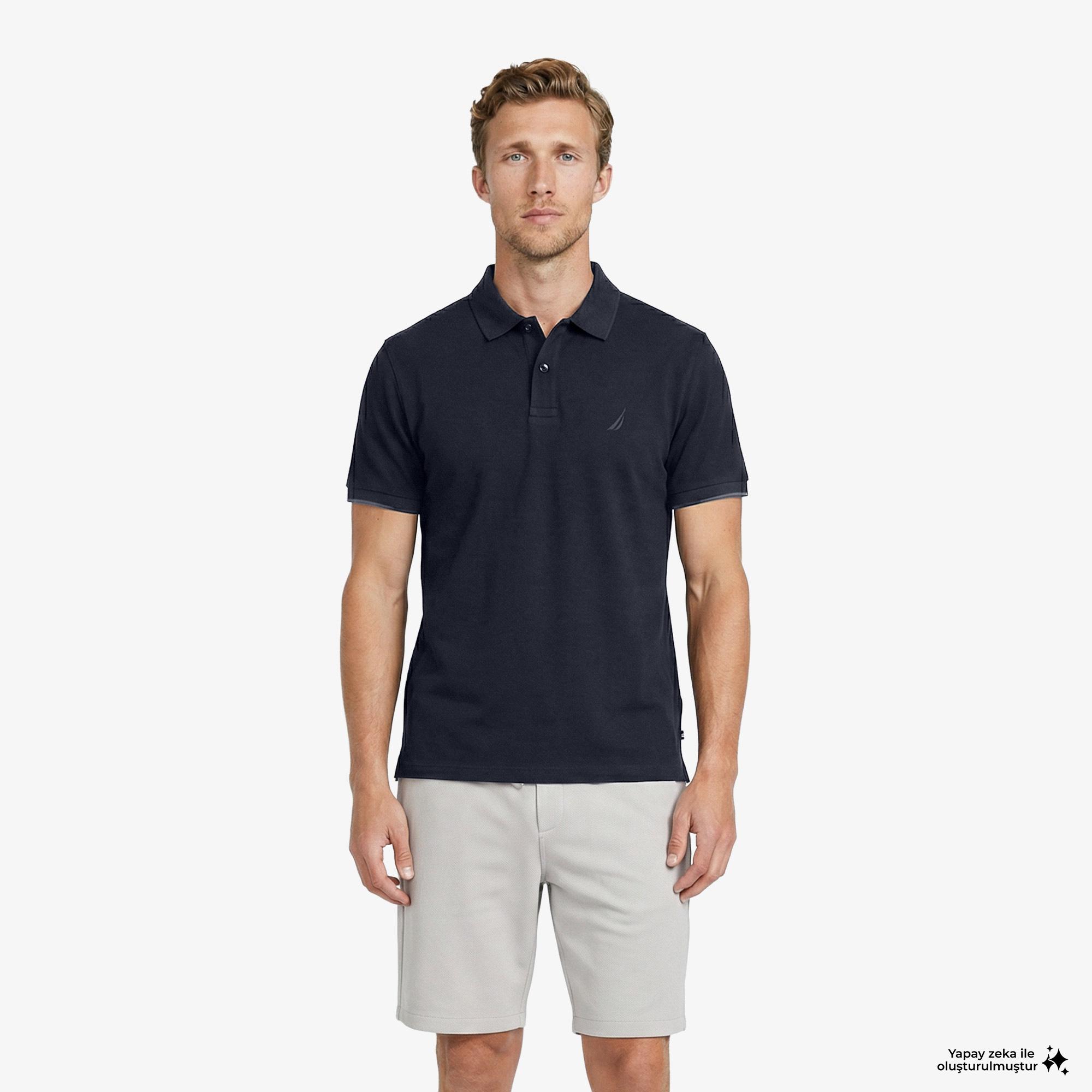 Nautica Erkek Lacivert Regular Fit Polo Yaka T-Shirt