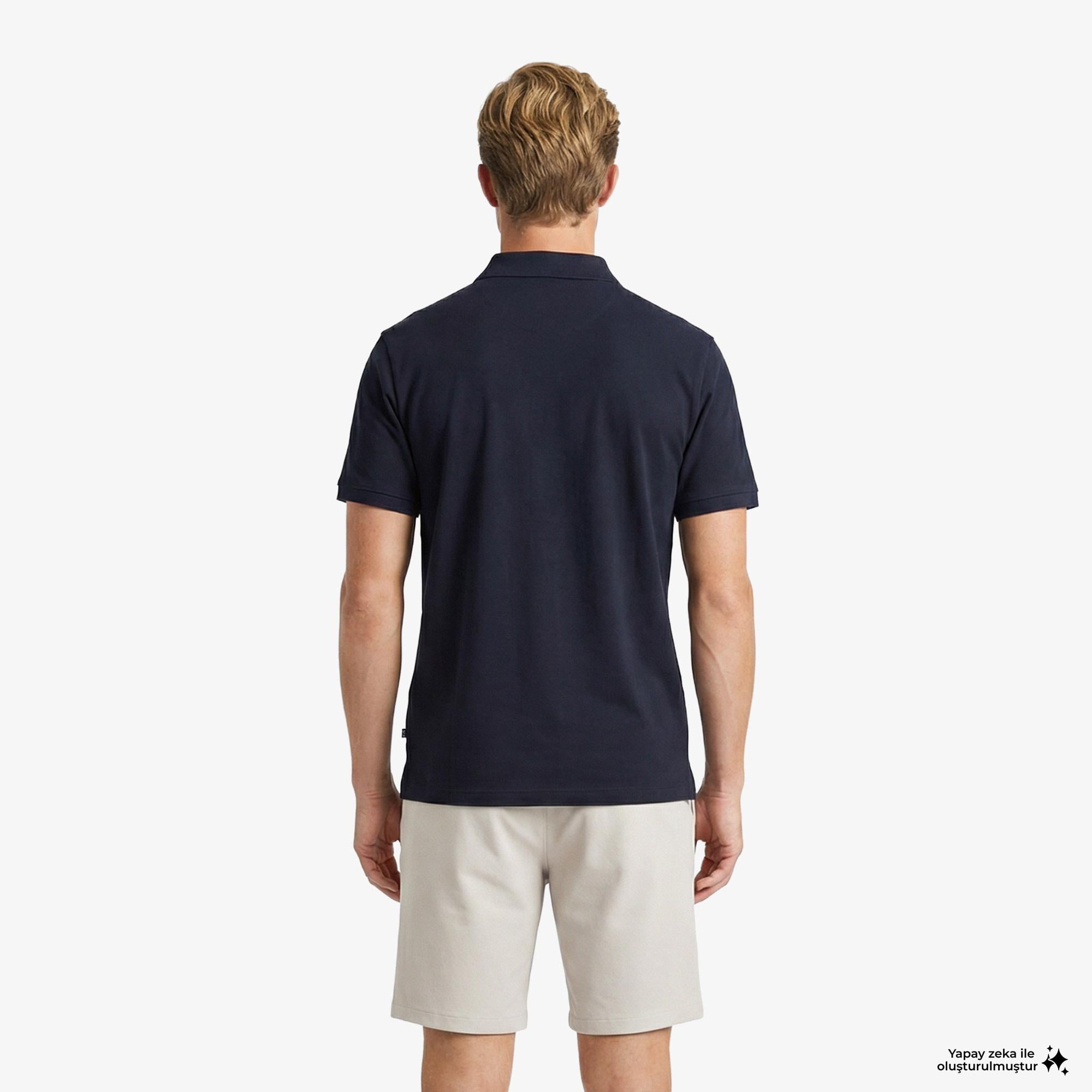 Nautica Erkek Lacivert Regular Fit Polo Yaka T-Shirt
