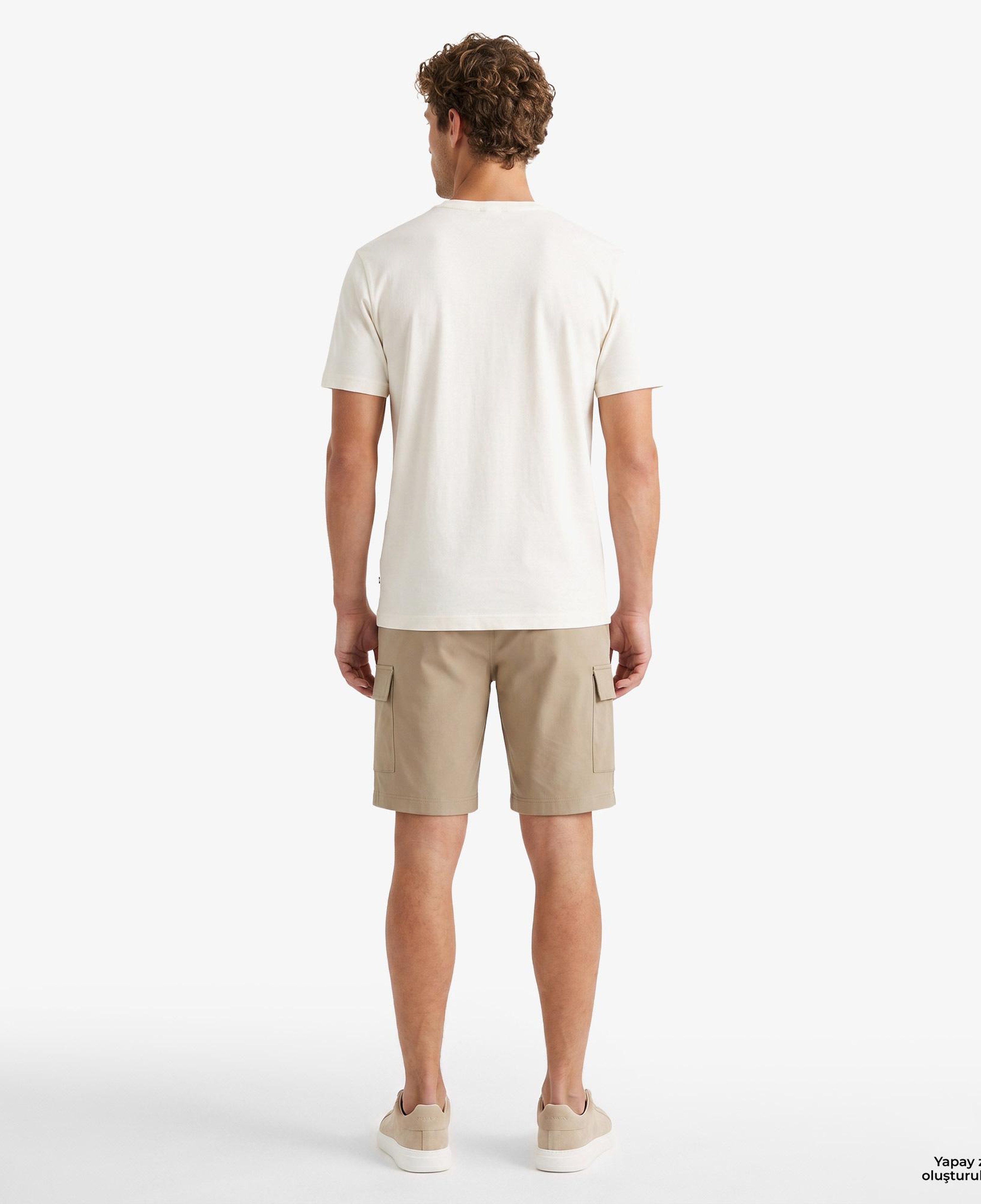 Nautica Erkek Krem Regular Fit Baskılı T-Shirt