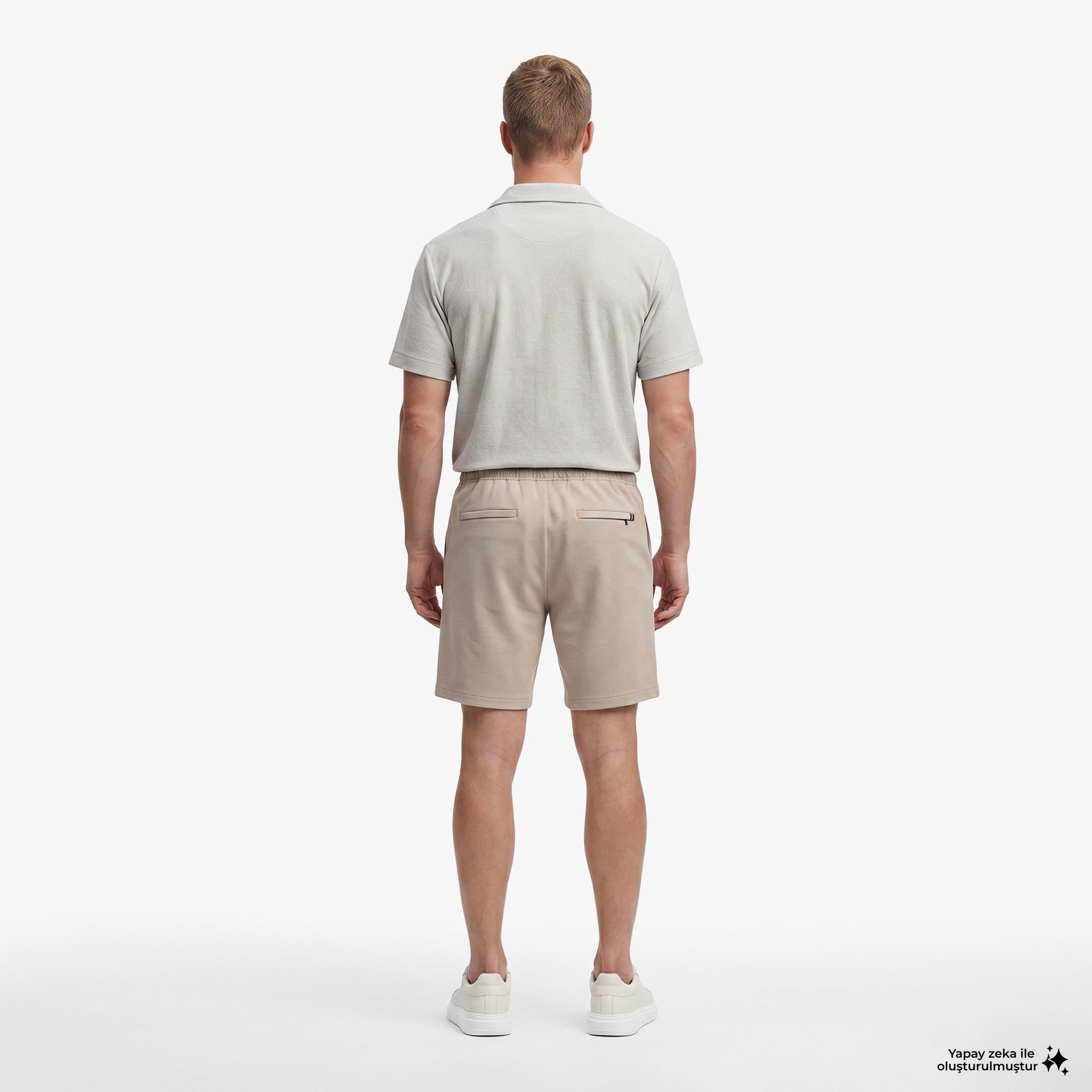 Nautica Erkek Bej Regular Fit Şort