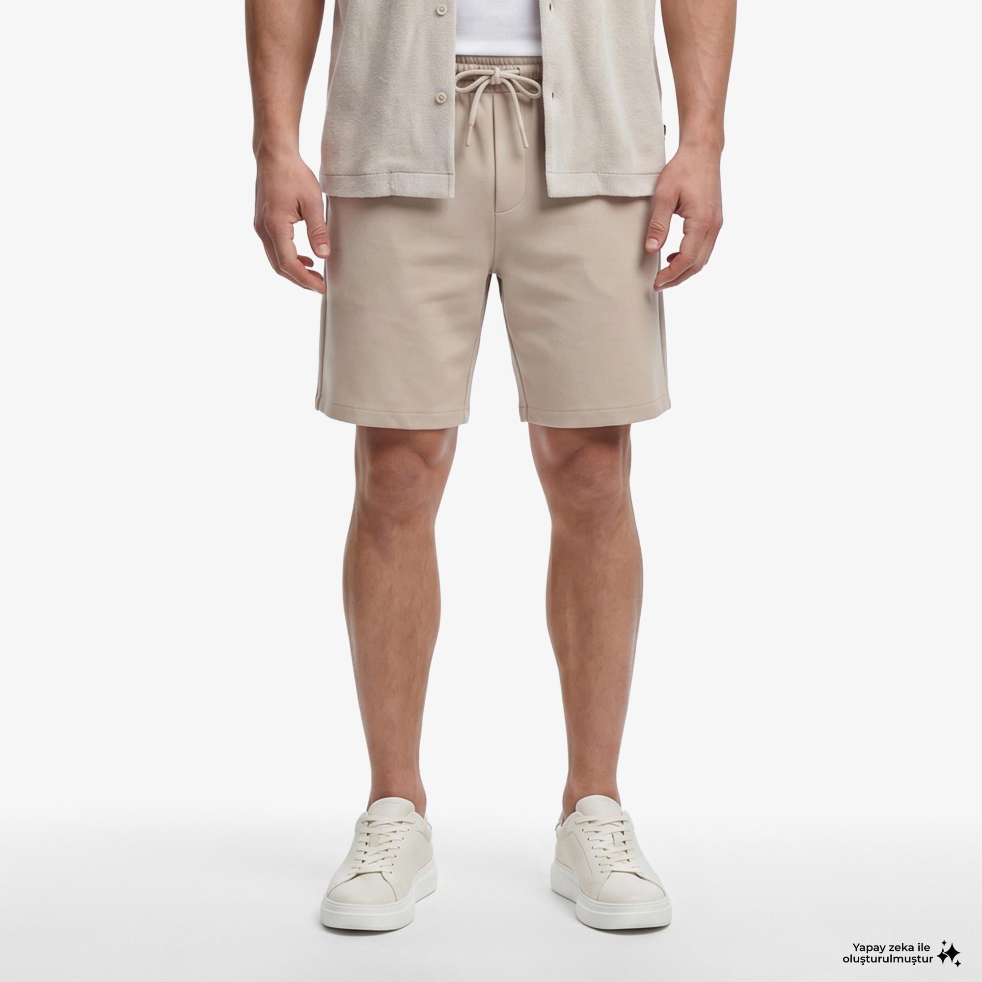Nautica Erkek Bej Regular Fit Şort