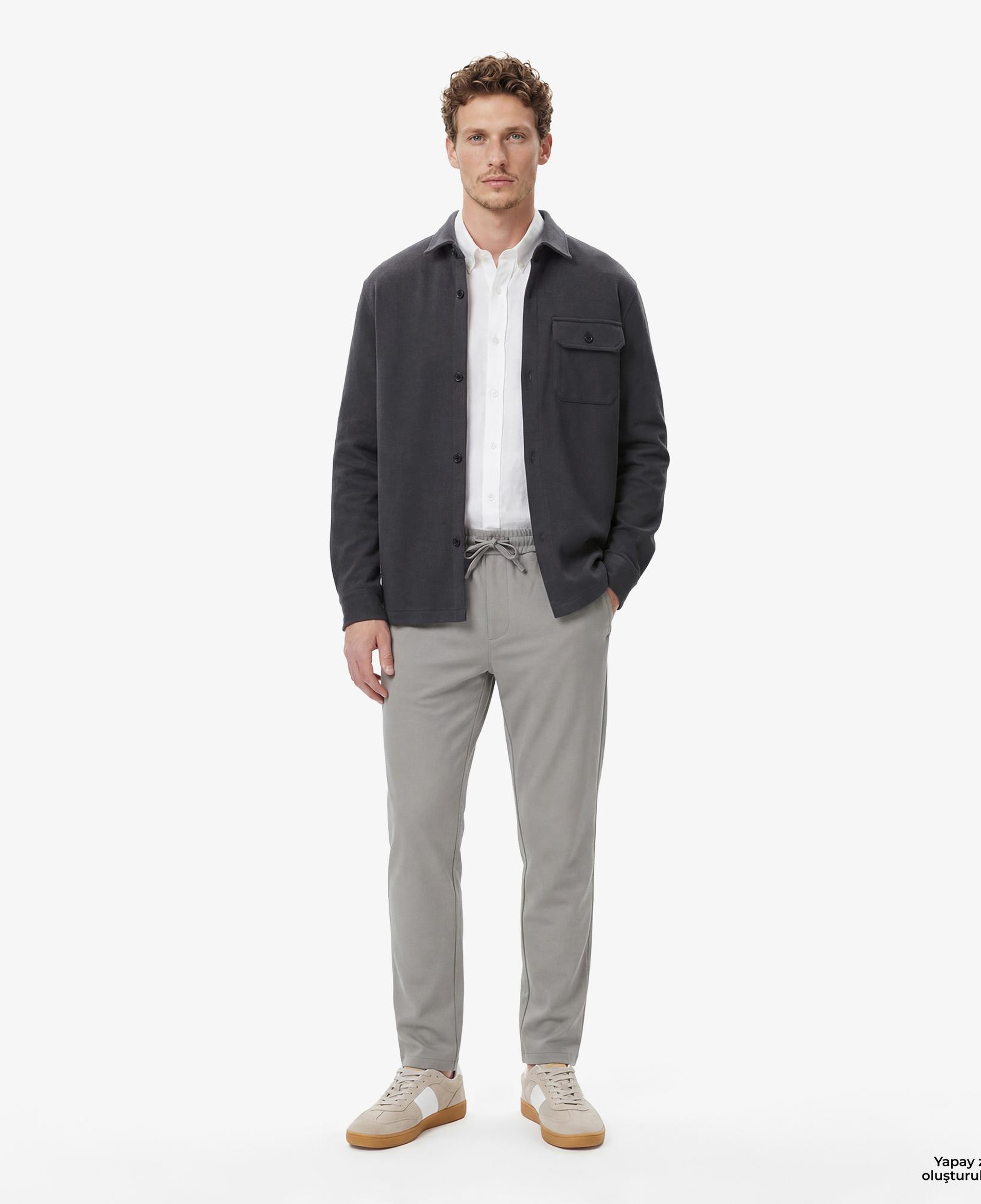 Nautica Erkek Gri Slim Fit Pantolon