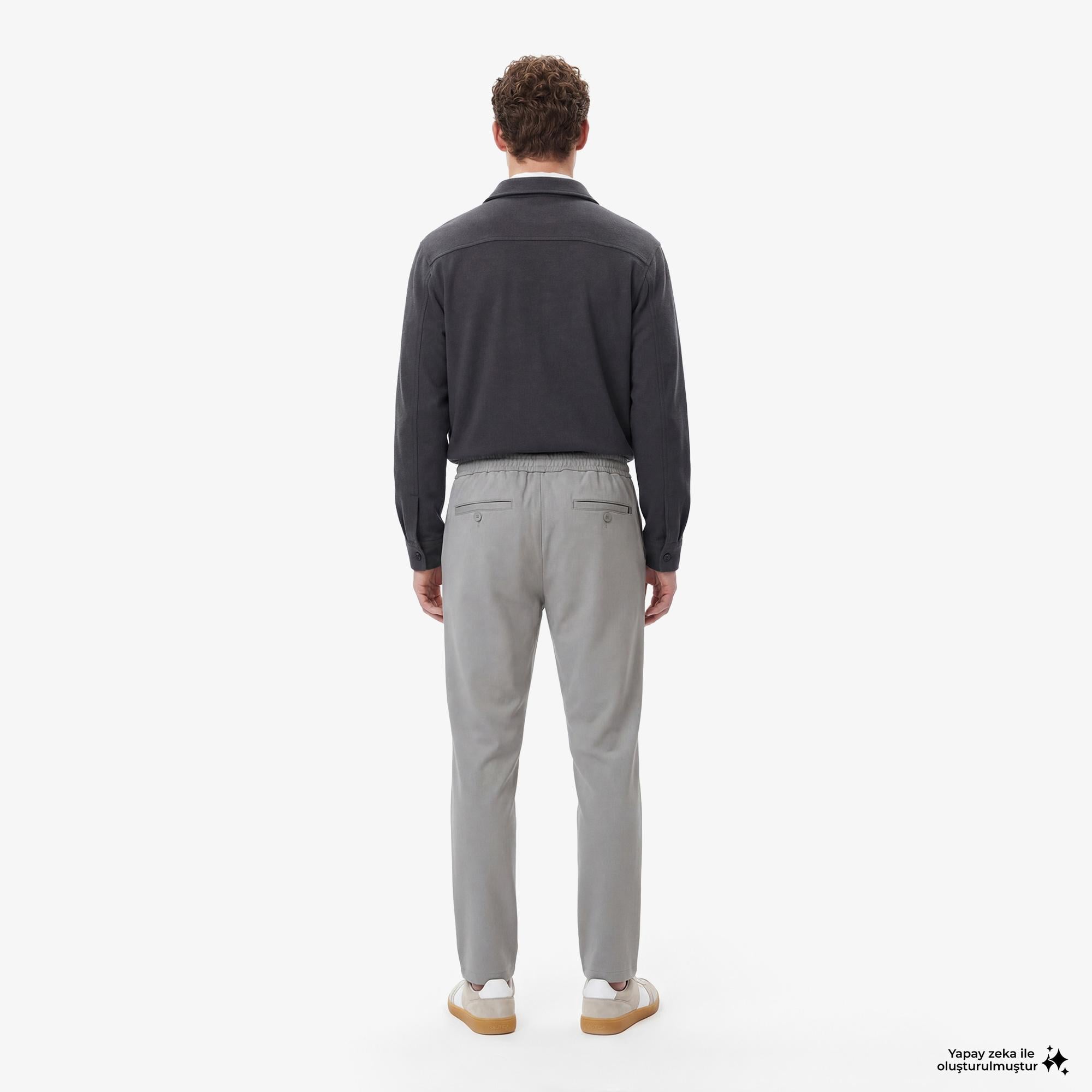Nautica Erkek Gri Slim Fit Pantolon
