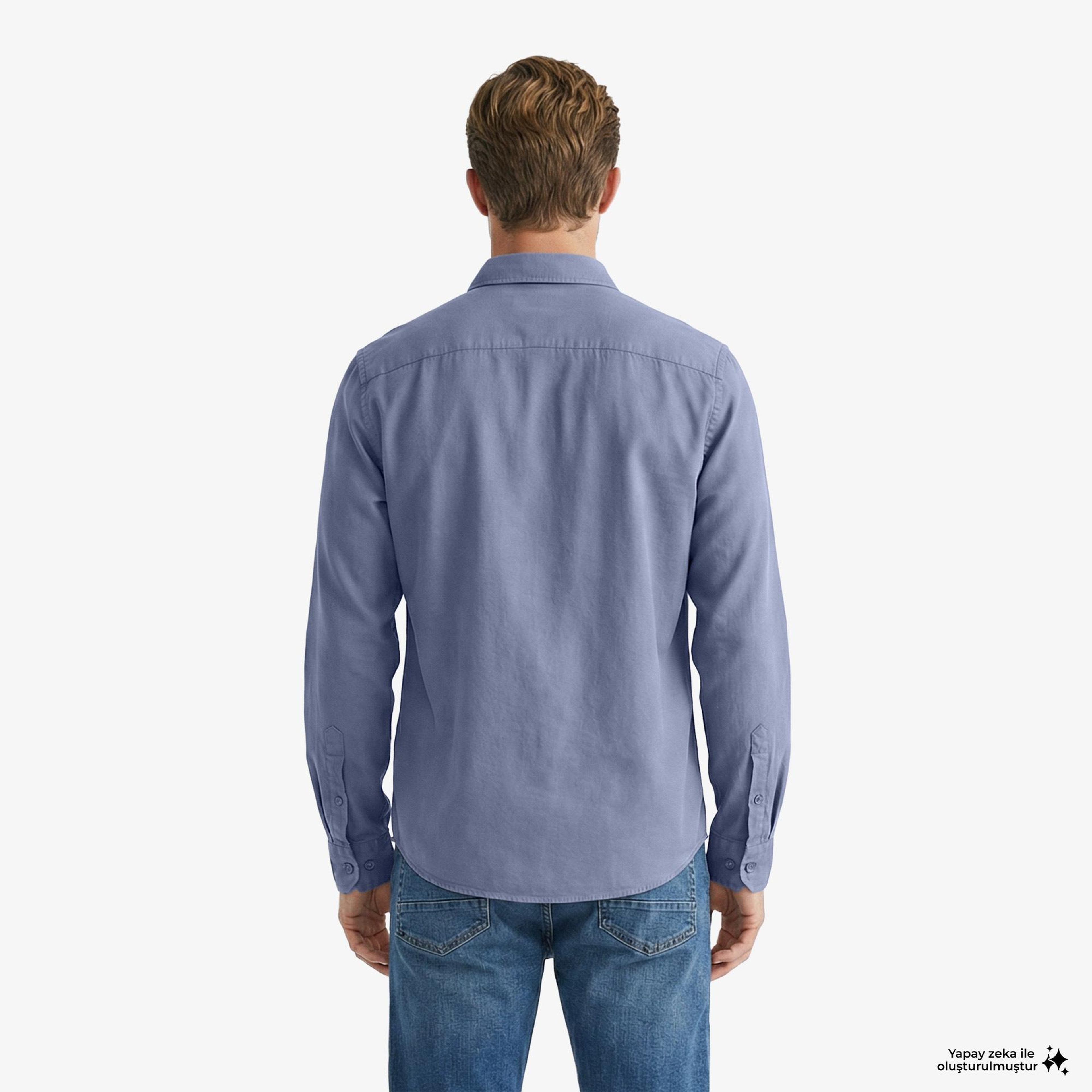 Nautica Erkek Mavi Regular Fit Gömlek