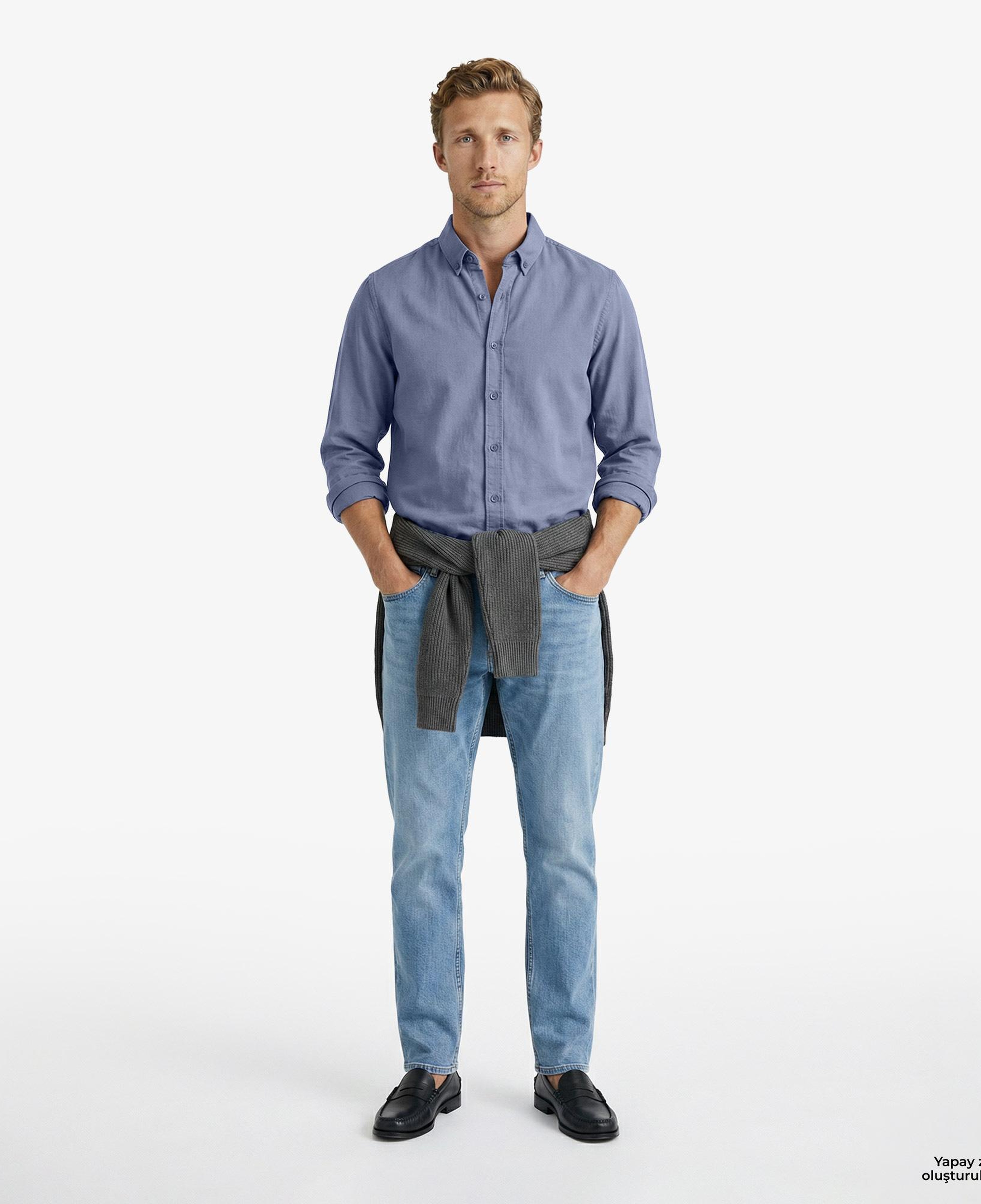 Nautica Erkek Mavi Regular Fit Gömlek