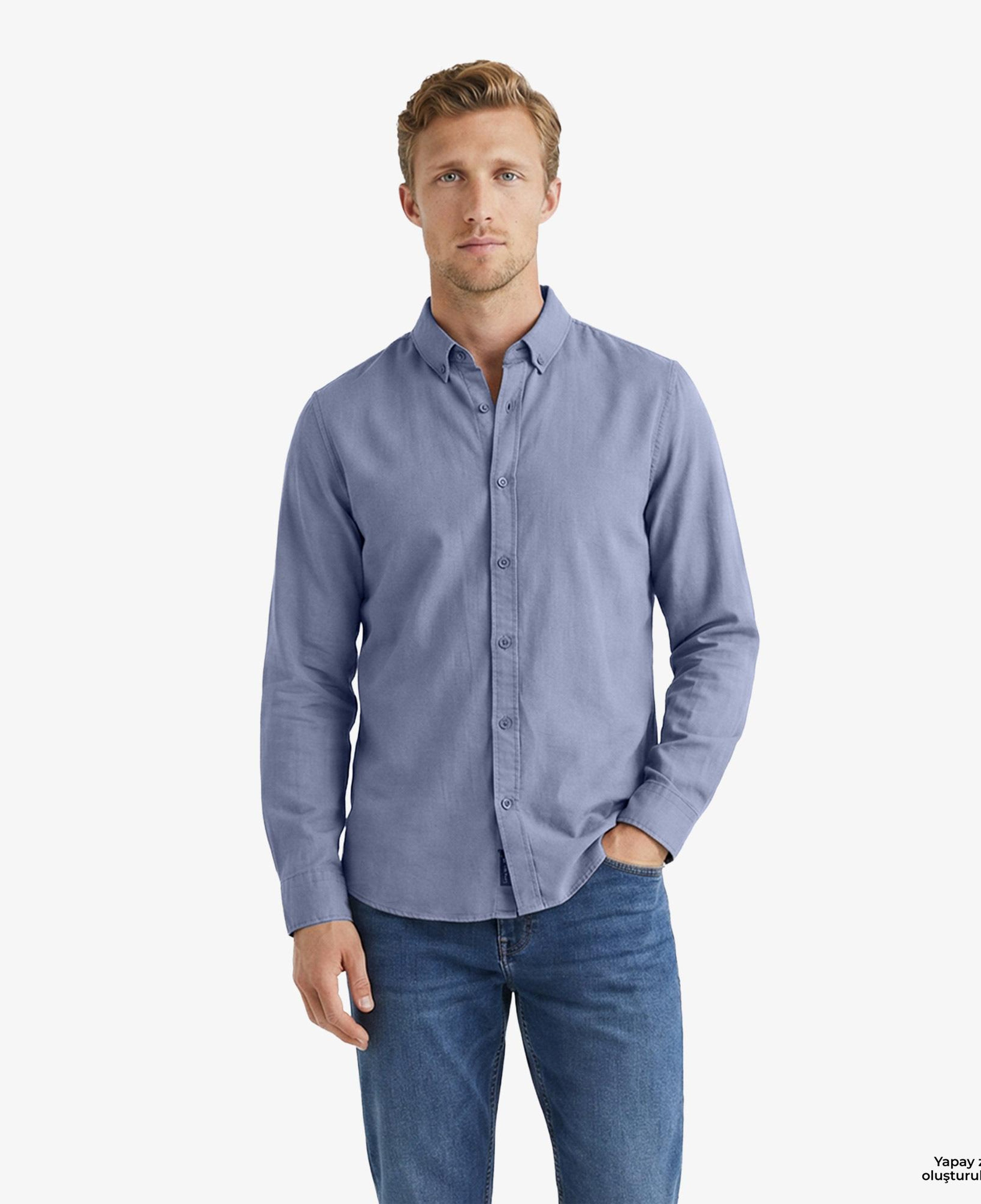 Nautica Erkek Mavi Regular Fit Gömlek