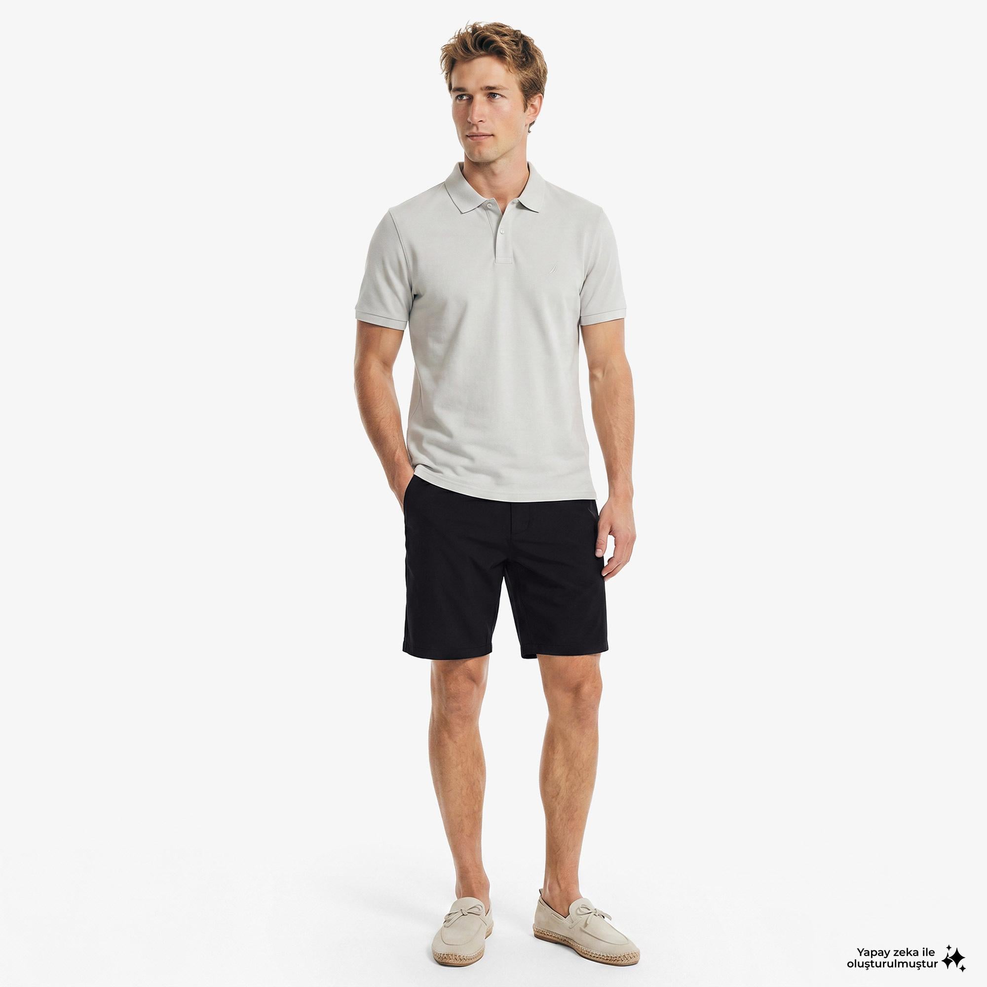 Nautica Erkek Siyah Regular Fit Su İtici Şort