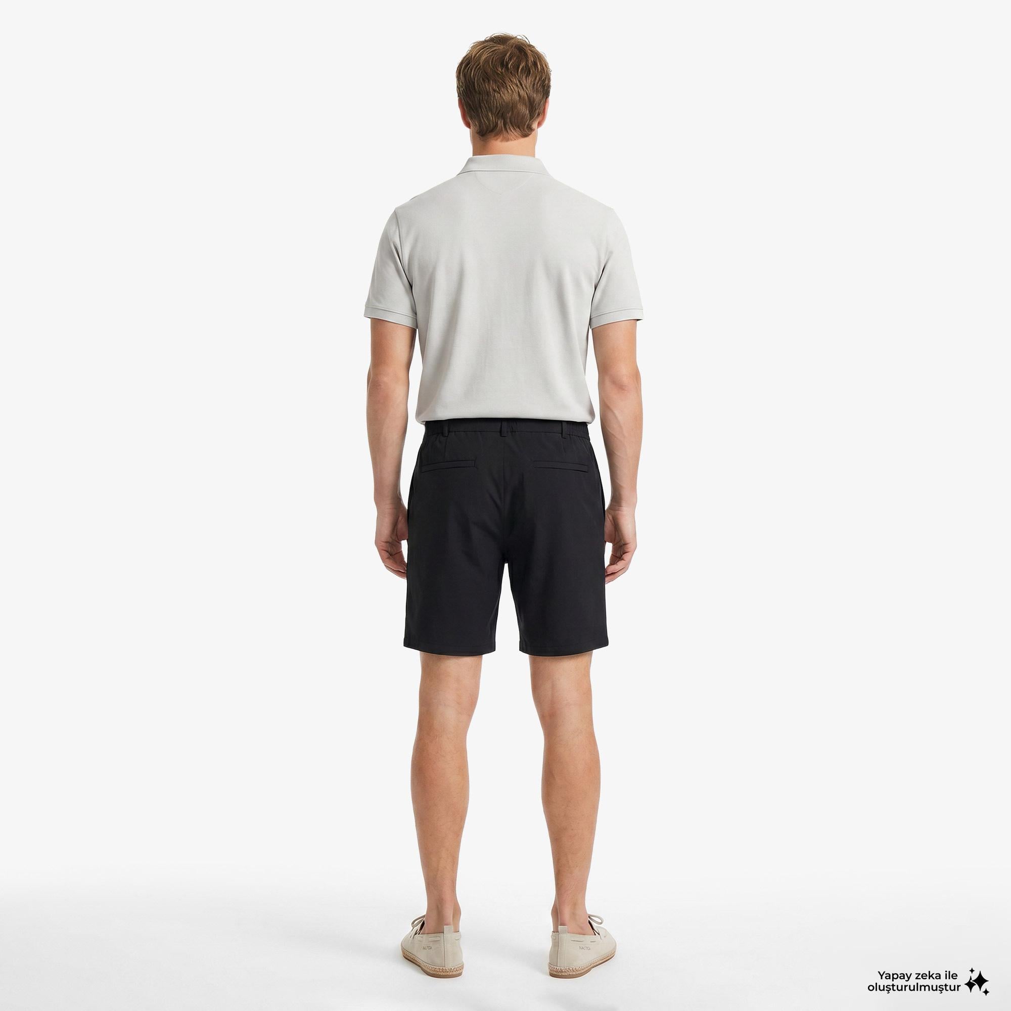 Nautica Erkek Siyah Regular Fit Su İtici Şort