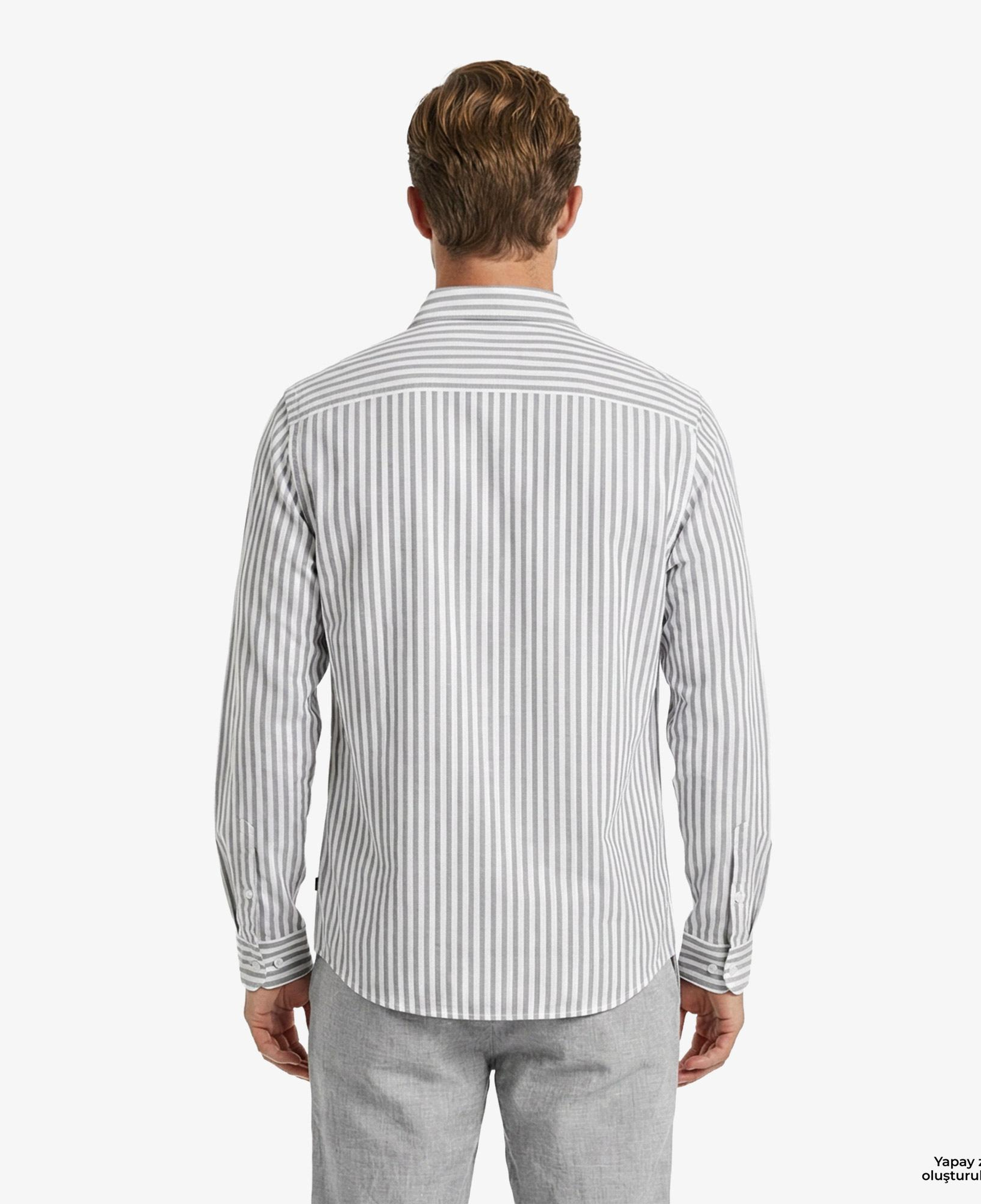 Nautica Erkek Lacivert Regular Fit Çizgili Gömlek