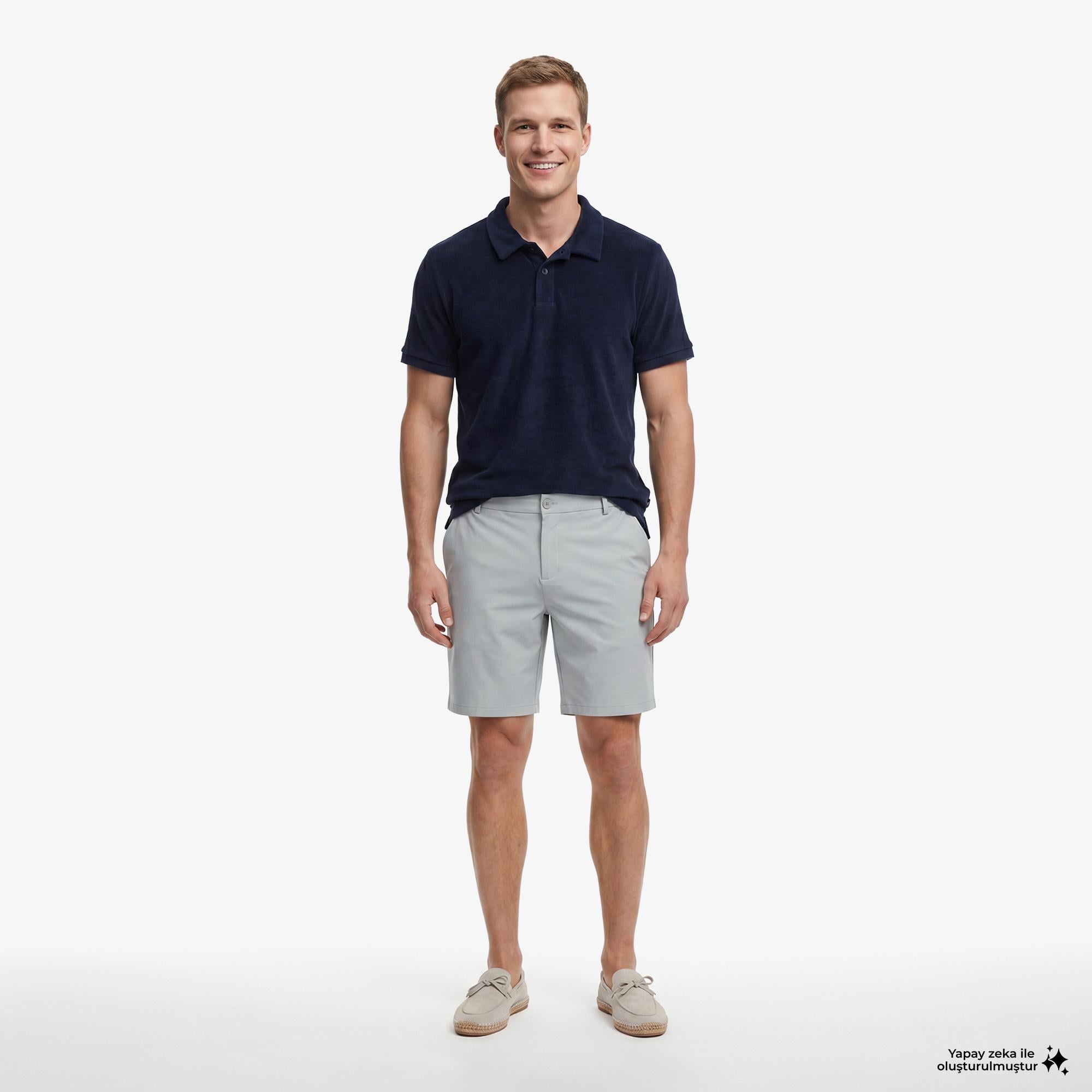 Nautica Erkek Lacivert Regular Fit Havlu Polo Yaka T-Shirt