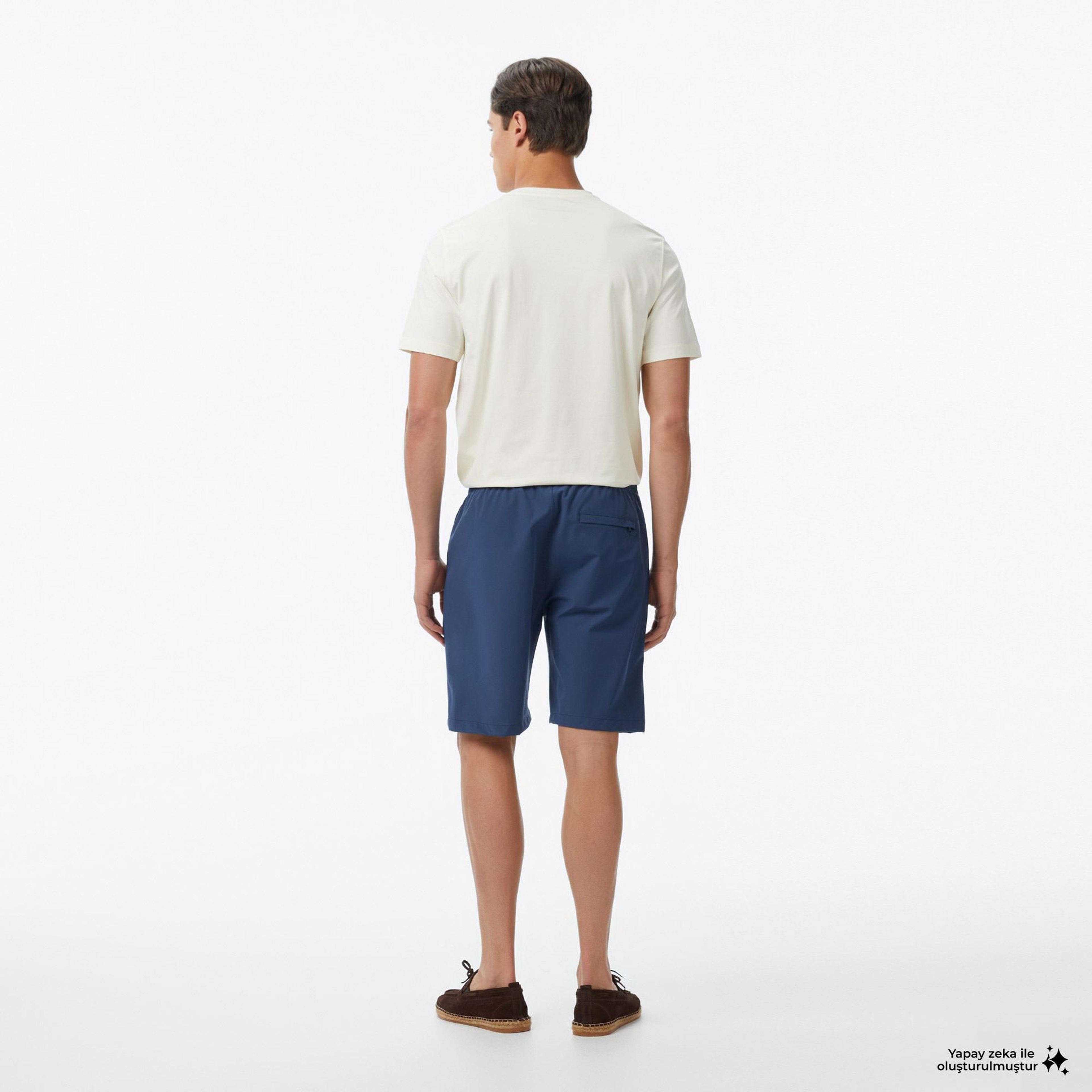 Nautica Erkek Mavi Regular Fit Su İtici Şort