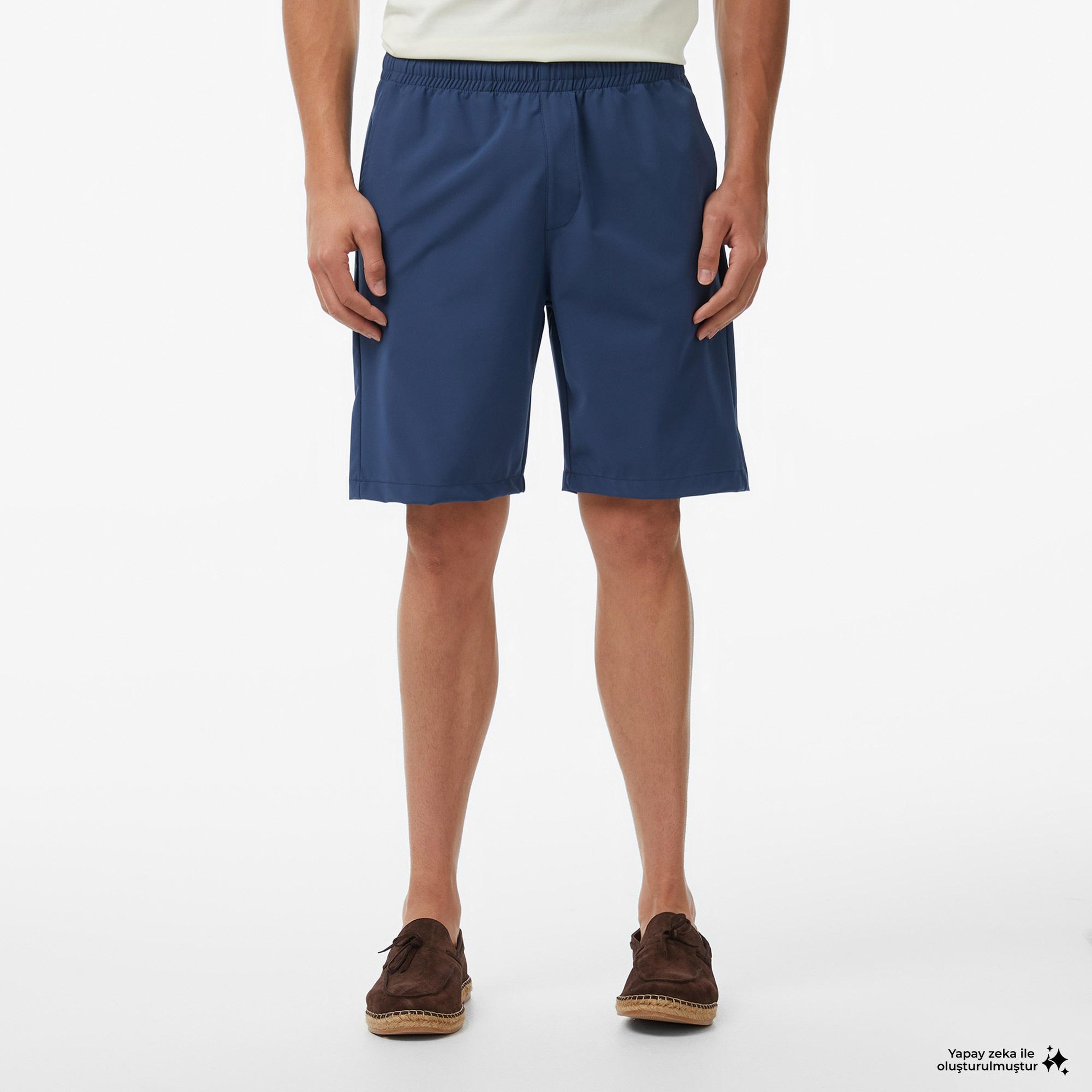 Nautica Erkek Mavi Regular Fit Su İtici Şort