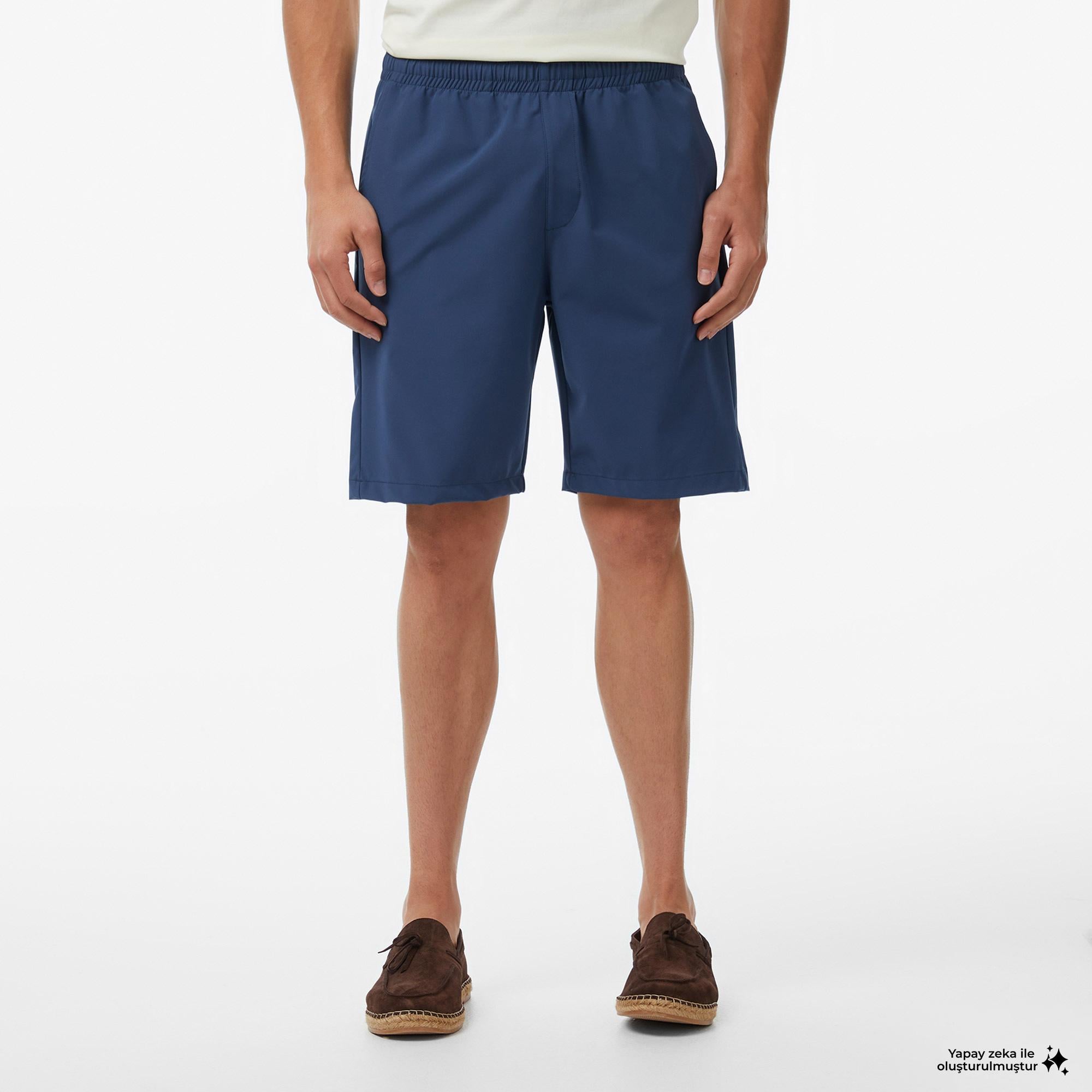 Nautica Erkek Mavi Regular Fit Su İtici Şort