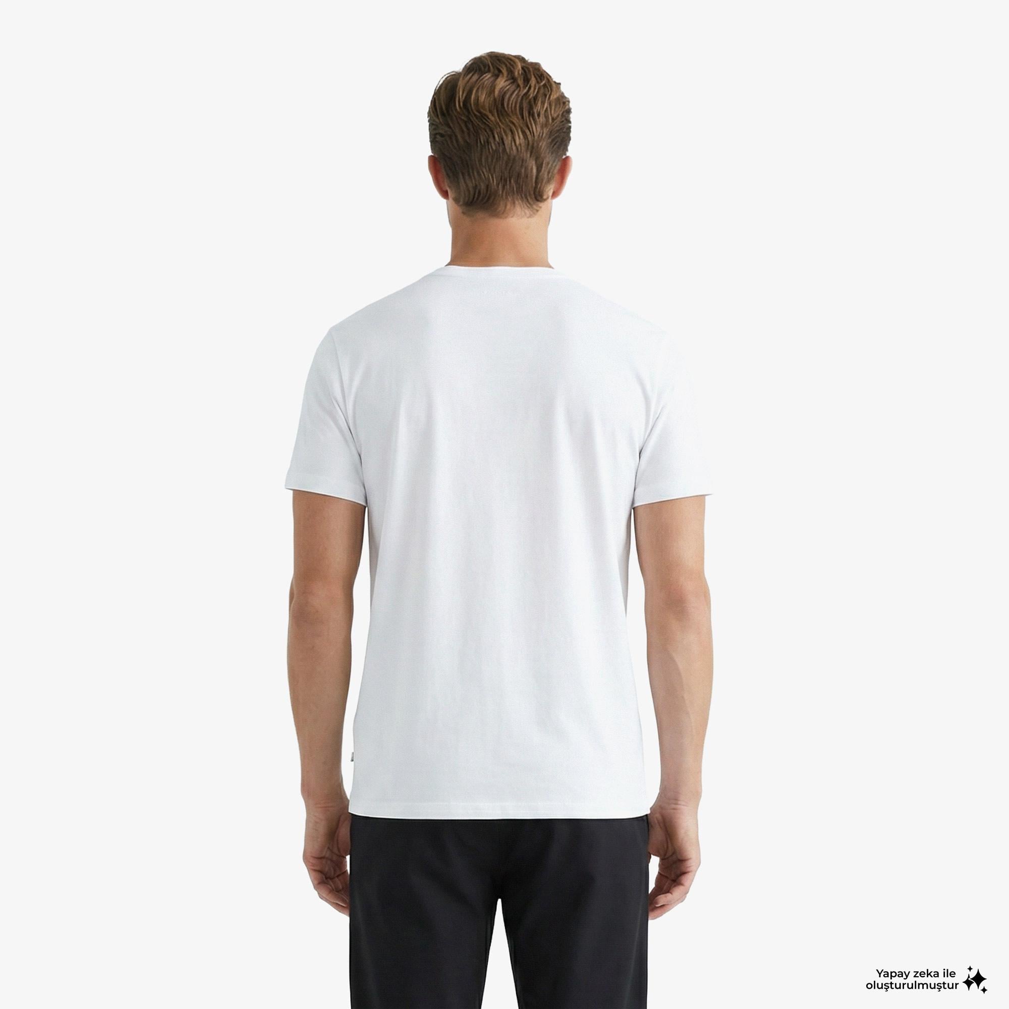 Nautica Erkek Beyaz Regular Fit T-Shirt