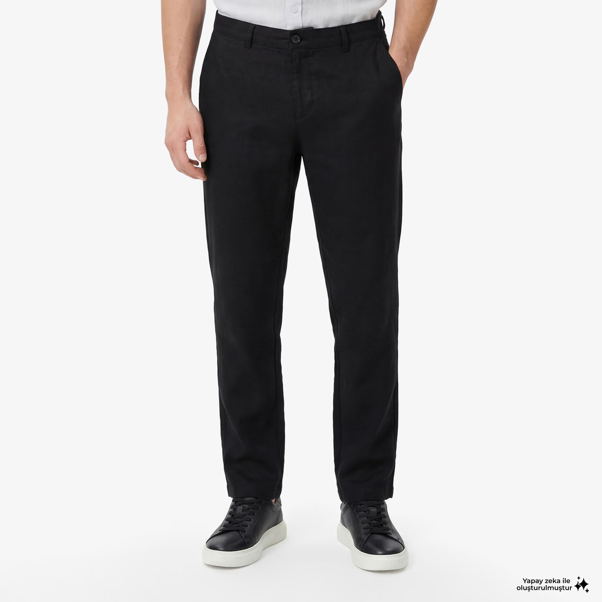 Nautica Erkek Siyah Regular Fit Pantolon