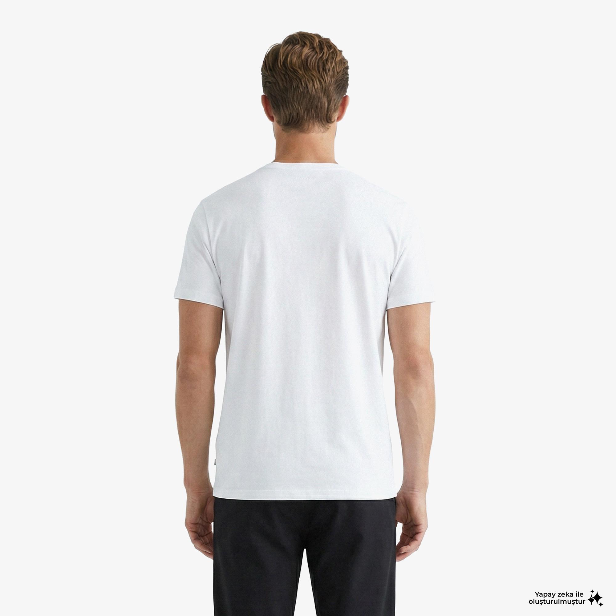 Nautica Erkek Beyaz Regular Fit T-Shirt