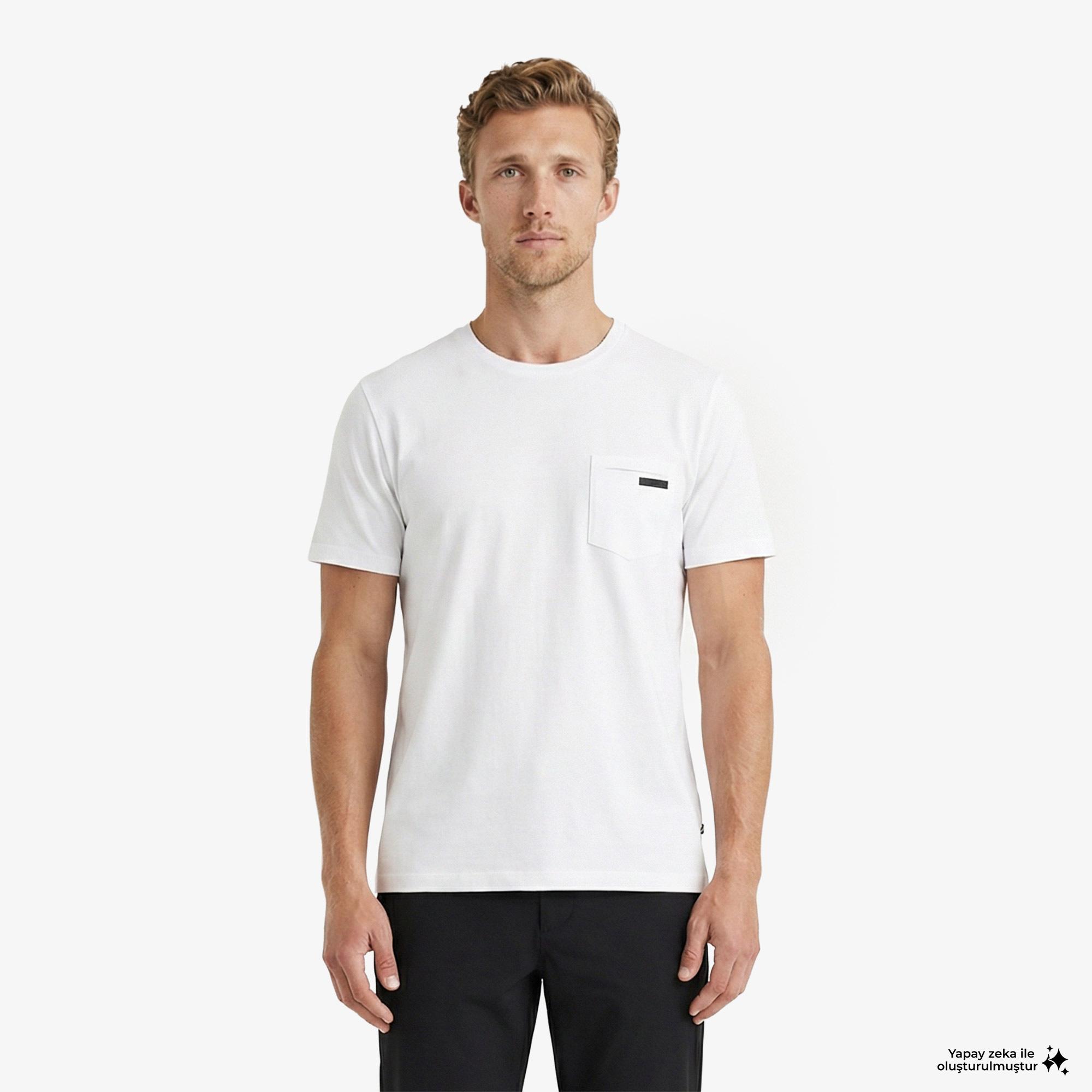 Nautica Erkek Beyaz Regular Fit T-Shirt