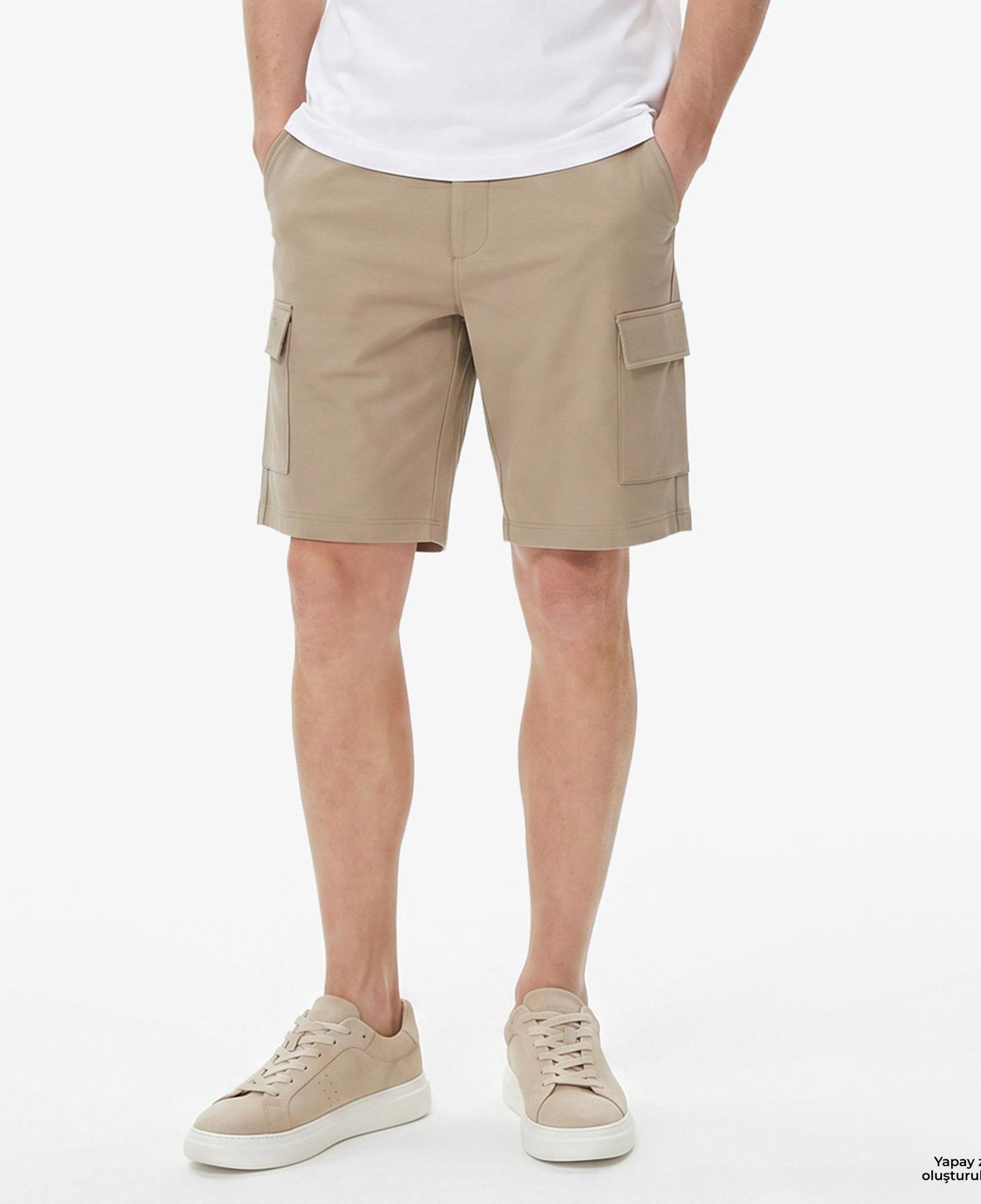 Nautica Erkek Kahverengi Regular Fit Kargo Şort