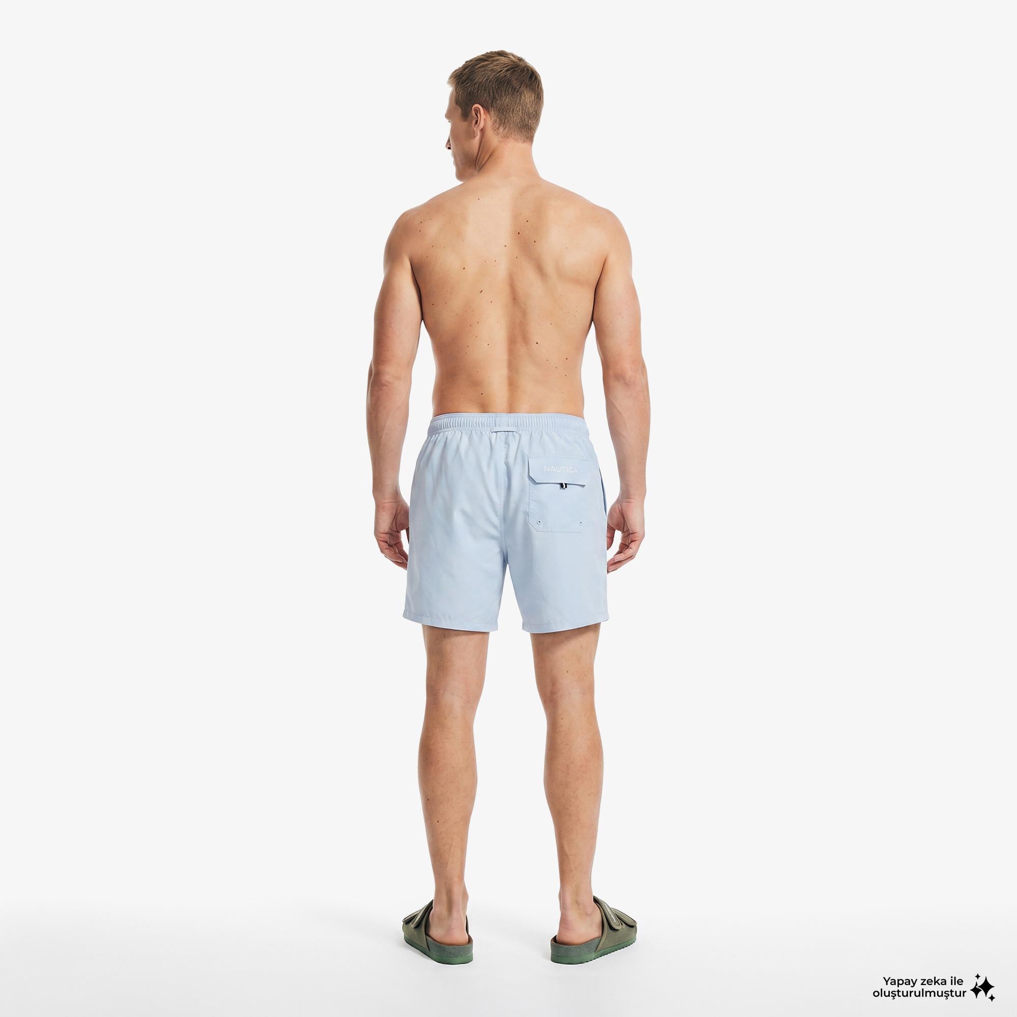 Nautica Erkek Mavi Regular Fit Deniz Şortu