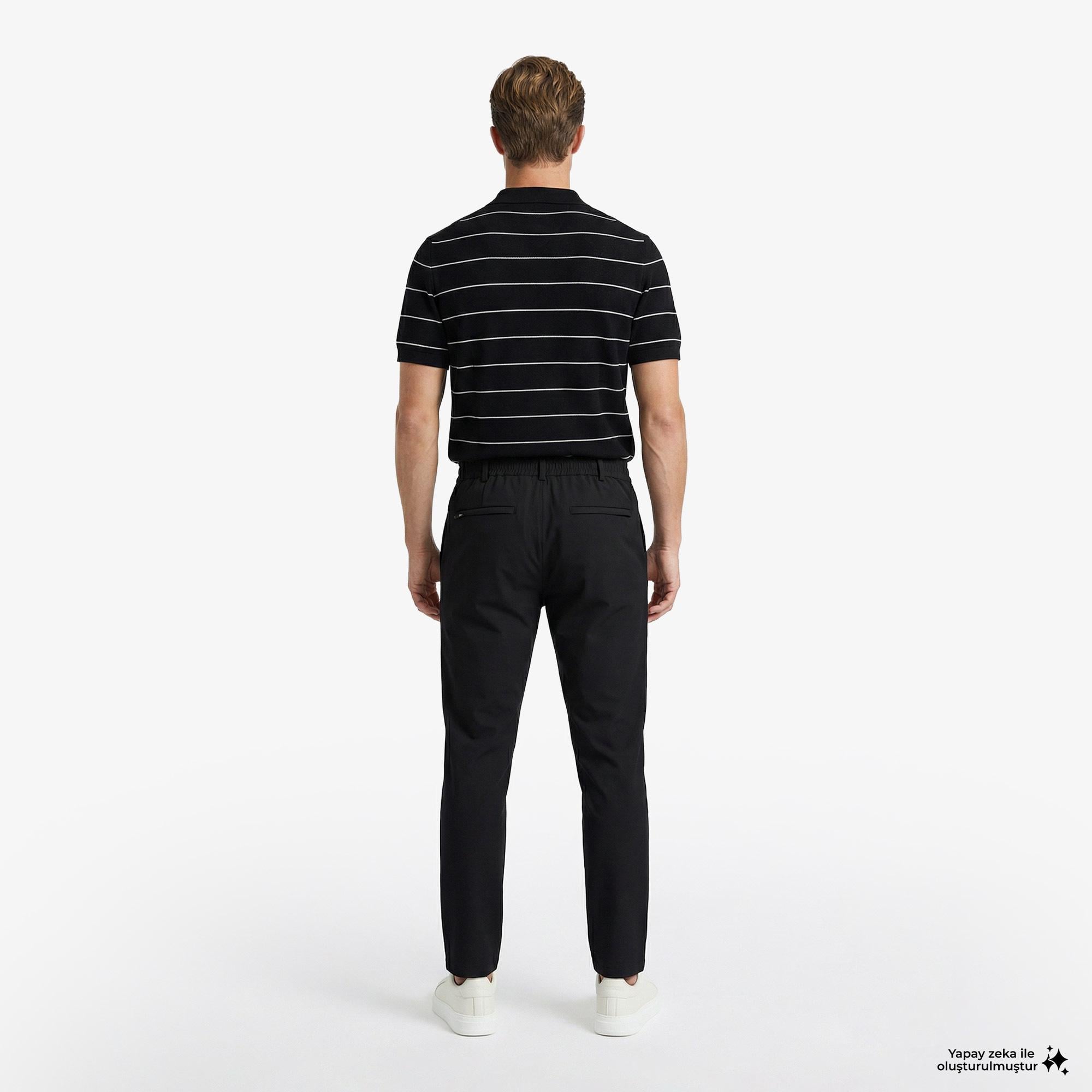 Nautica Erkek Siyah Slim Fit Su İtici Pantolon