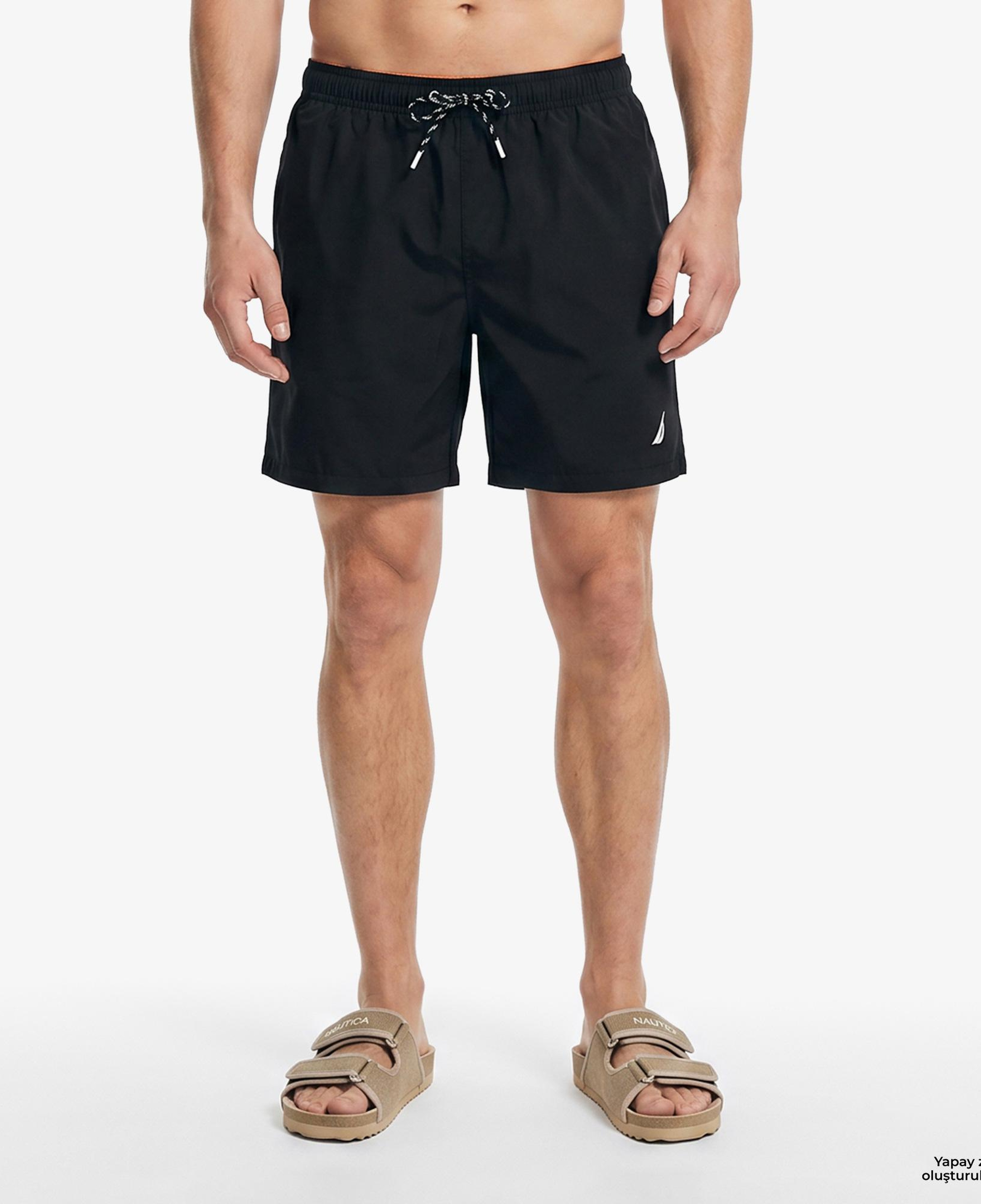 Nautica Erkek Siyah Regular Fit Deniz Şortu