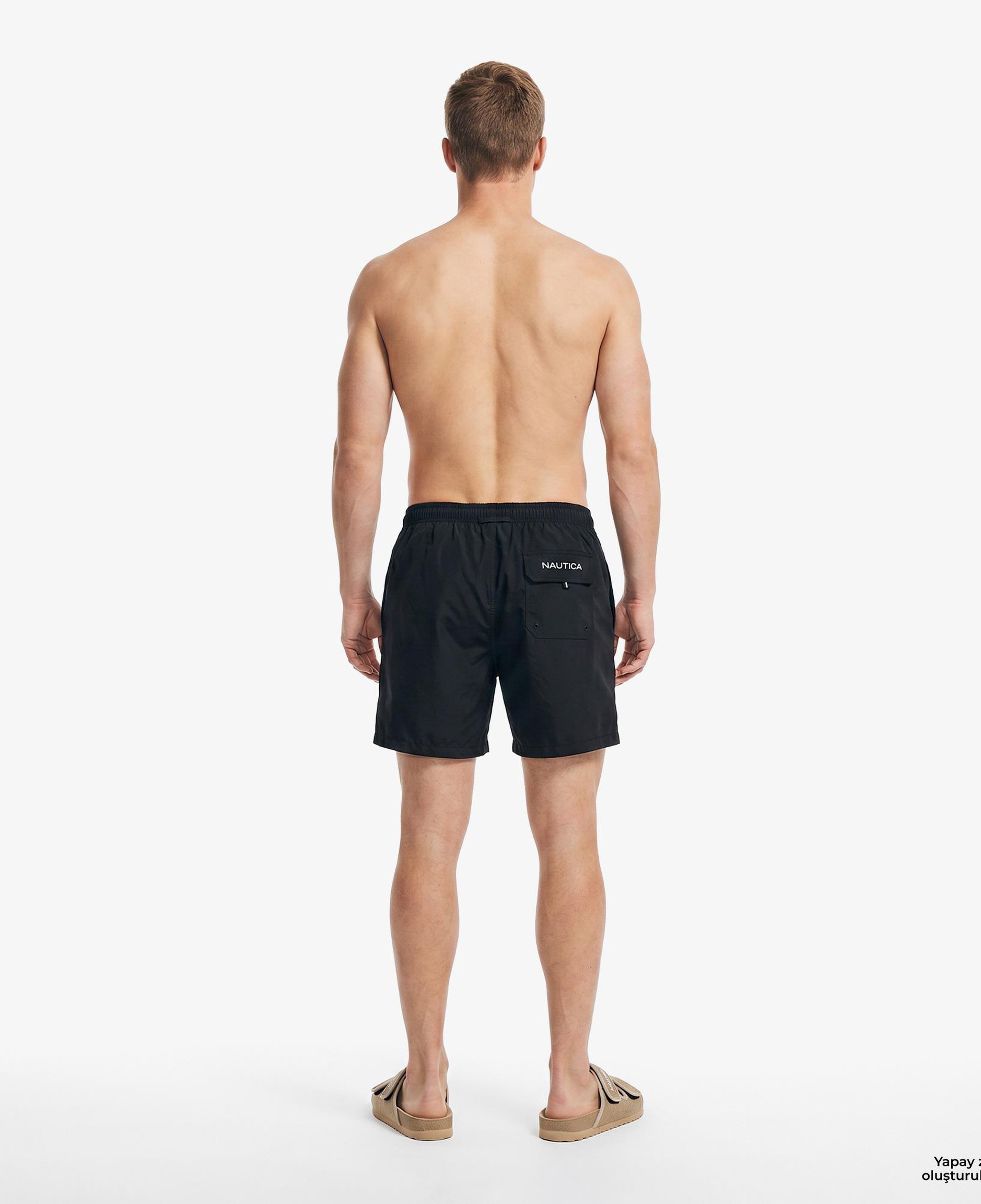 Nautica Erkek Siyah Regular Fit Deniz Şortu